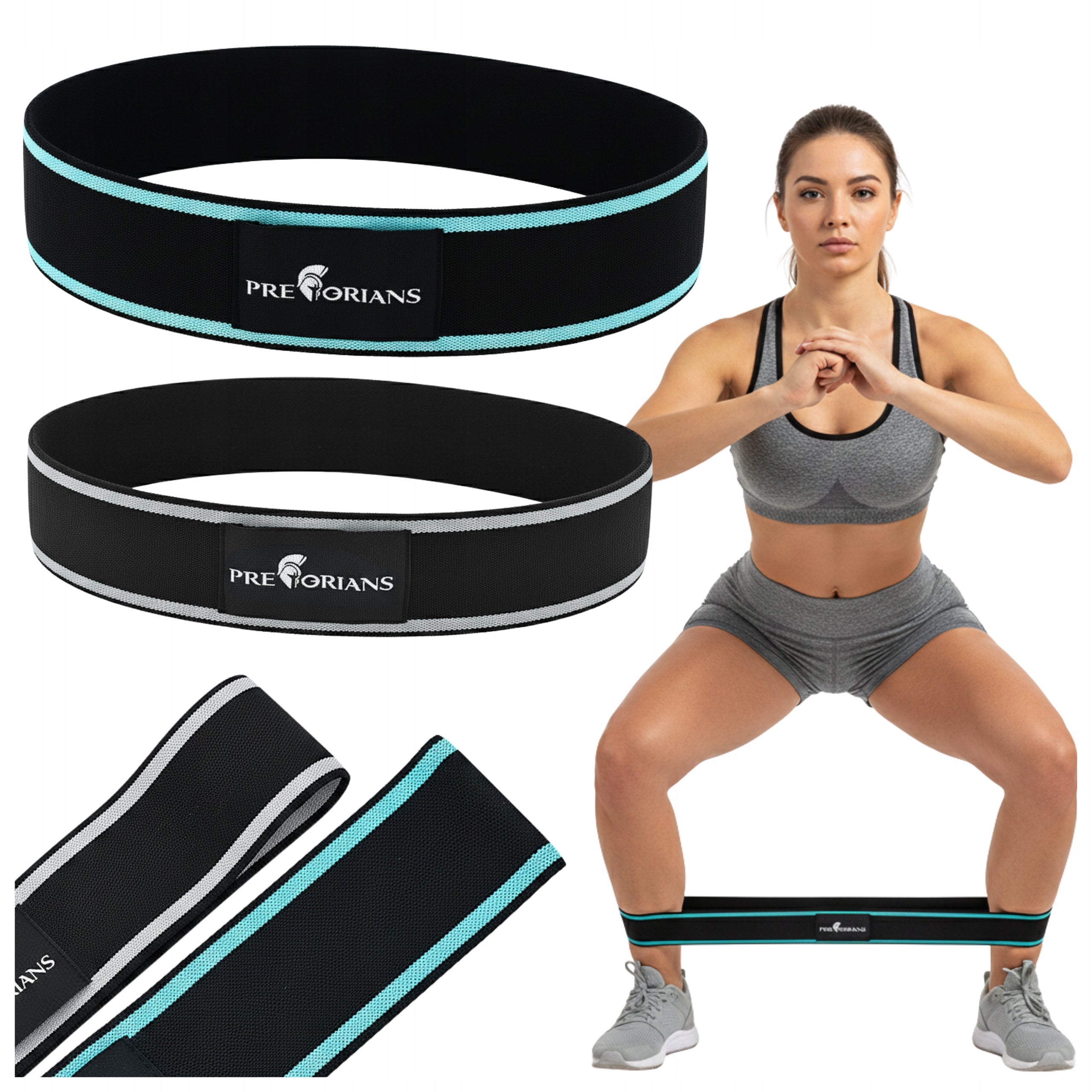 RUBBER RESISTANCE BANDS FOR EXERCISE MINI BAND FITNESS TRAINING RUBBER SET OF 2PCS