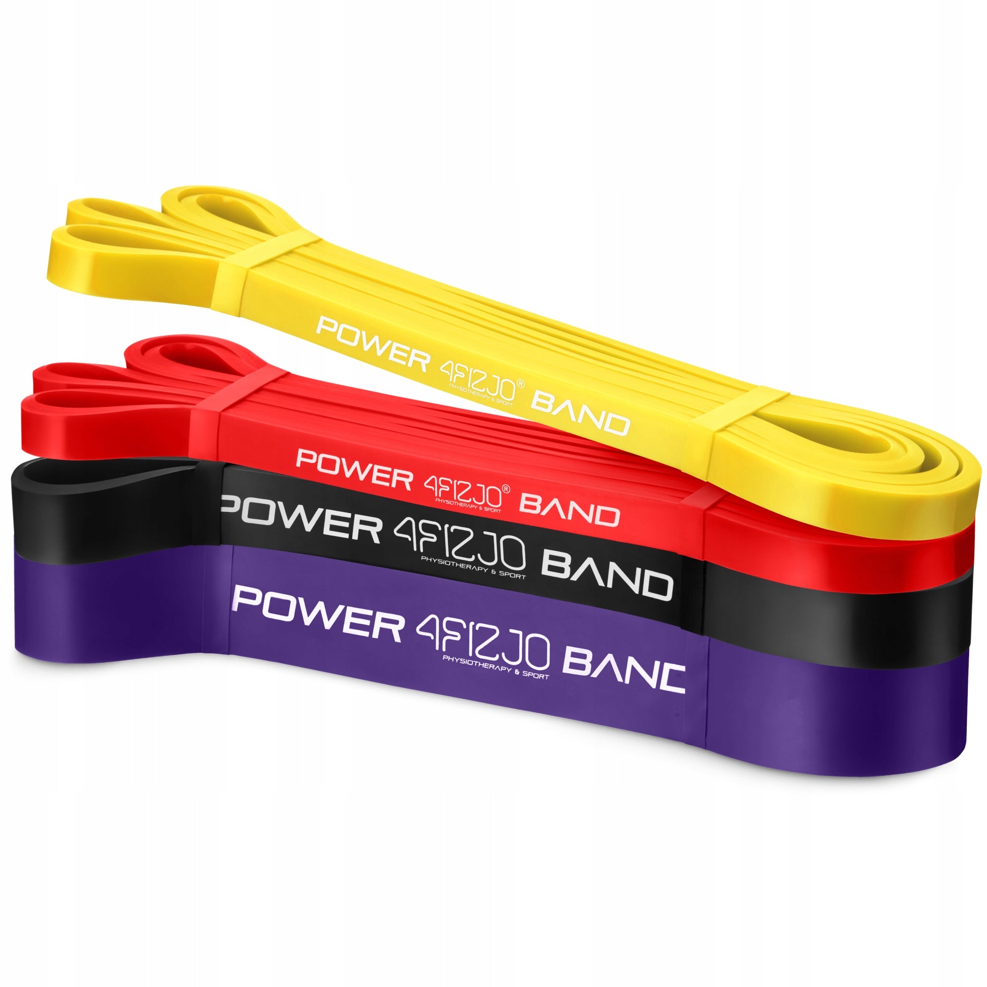 RUBBER RESISTANCE BANDS POWER BAND FOR EXERCISE FITNESS TRAINING SET OF 4