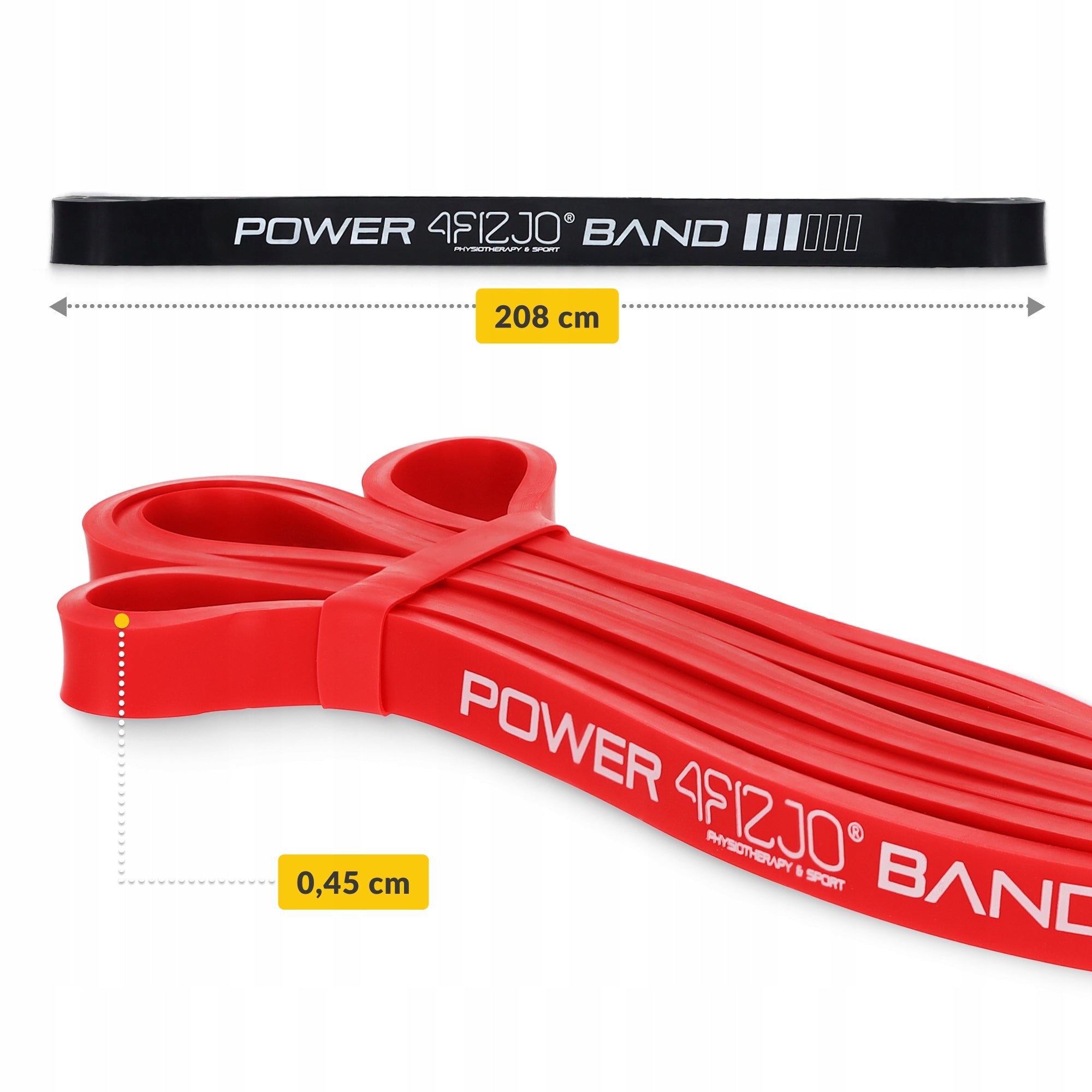 RUBBER RESISTANCE BANDS POWER BAND FOR EXERCISE FITNESS TRAINING SET OF 5 Brand 4FIZJO