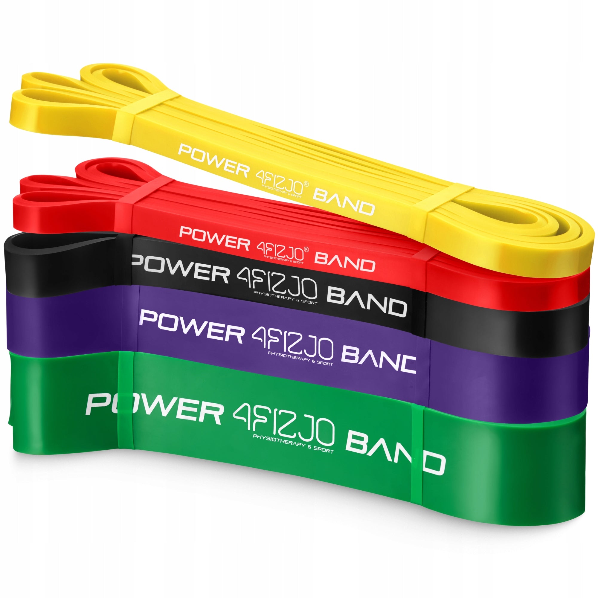RUBBER RESISTANCE BANDS POWER BAND FOR EXERCISE FITNESS TRAINING SET OF 5