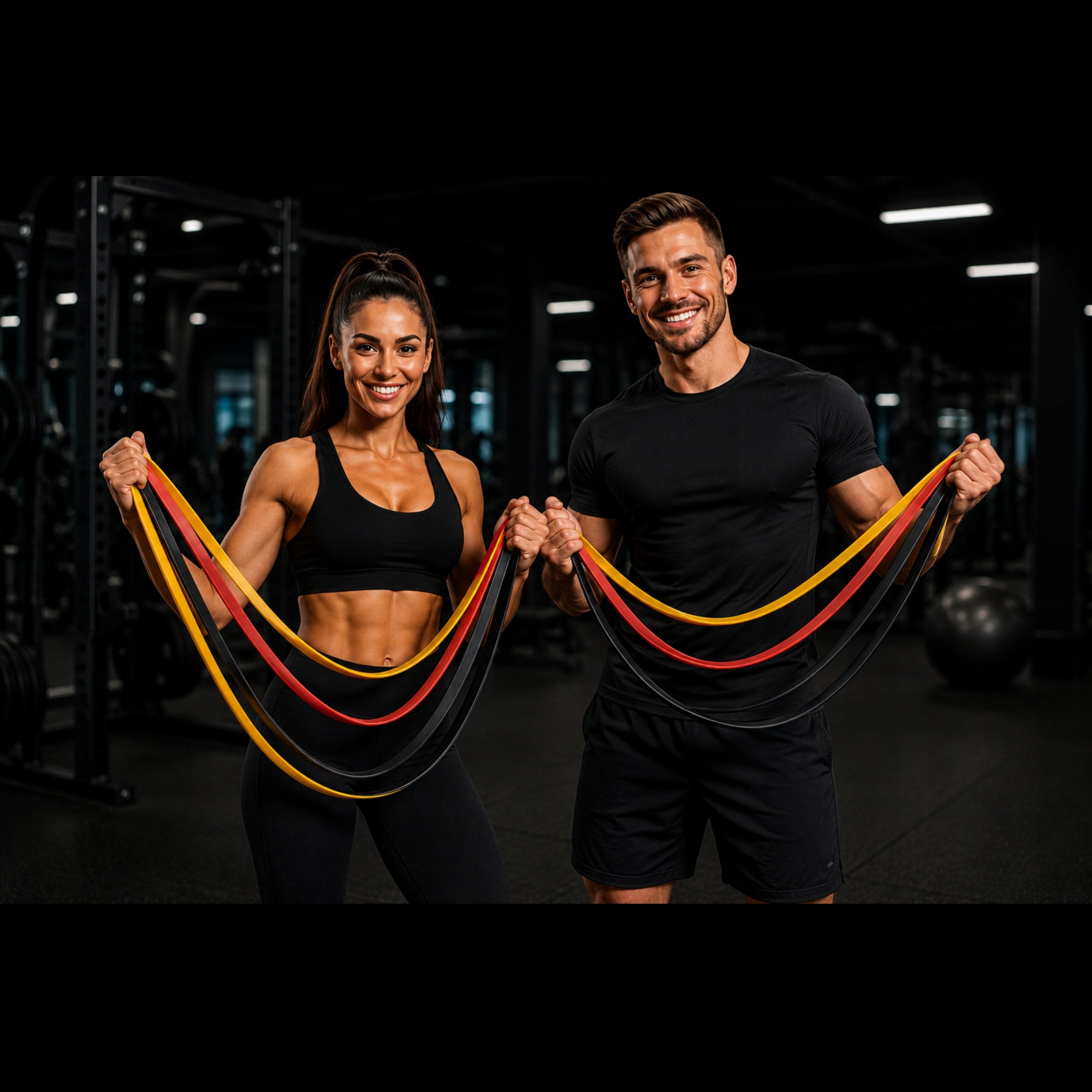 RUBBER RESISTANCE EXERCISE BANDS SET OF 3 PIECES + BAG + EBOOK WITH EXERCISES Manufacturer code Gumy oporowe 3 sztuki + ebook z ćwiczeniami