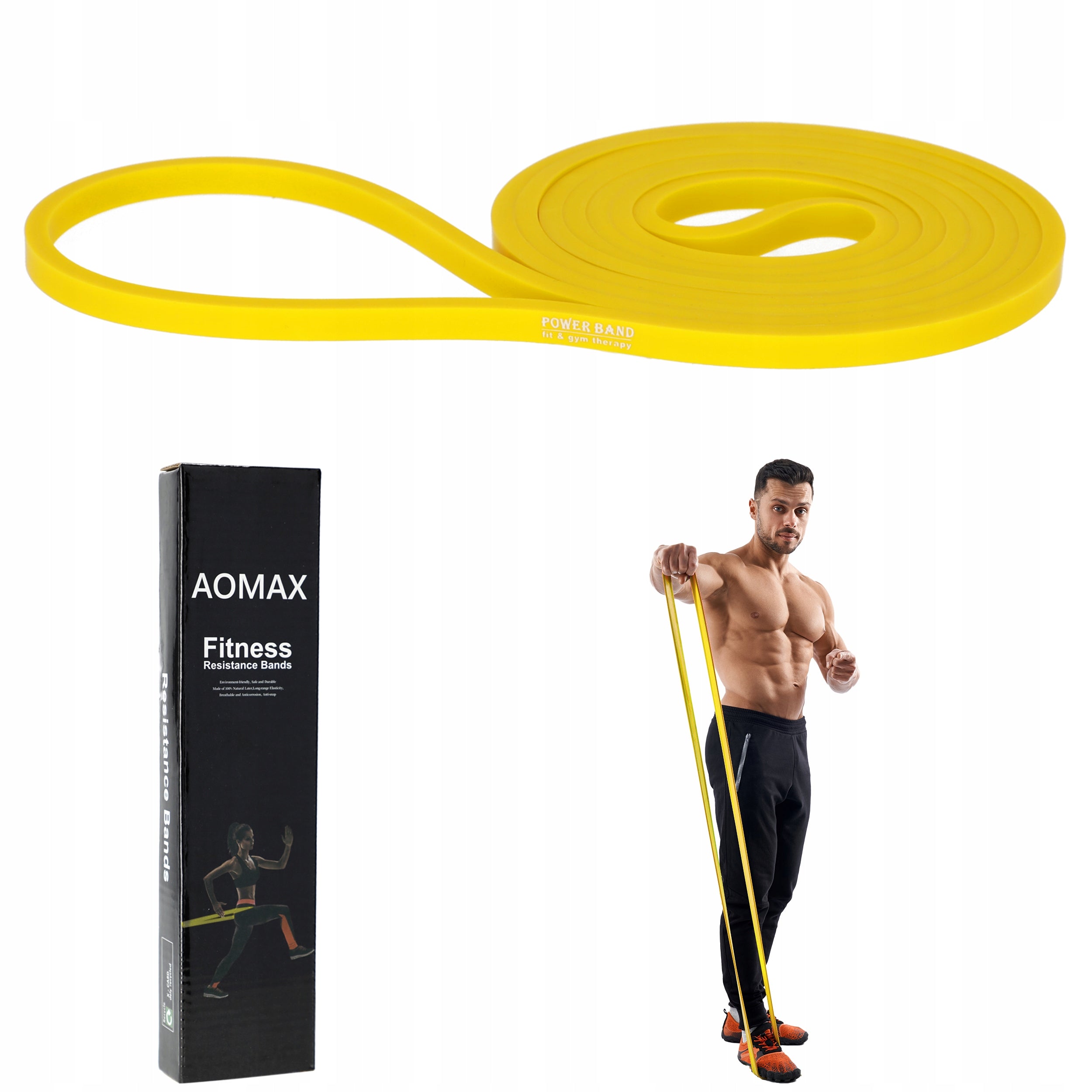 RUBBER RESISTANCE FITNESS EXERCISE TAPE CROSSFIT 3-7kg