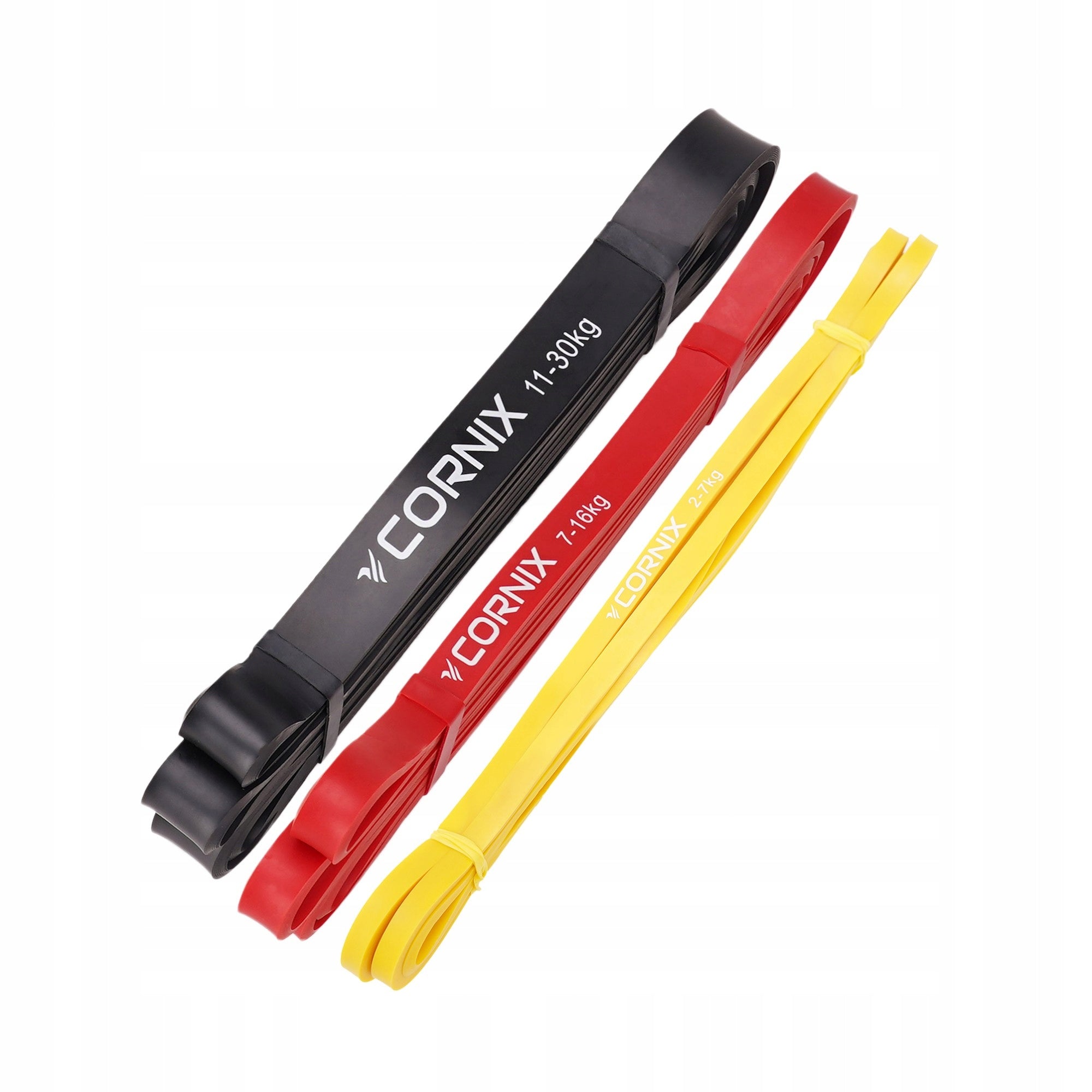 RUBBER RESISTANCE TRAINING BANDS POWER BAND FITNESS CORNIX SET 2-30 kg 3pcs
