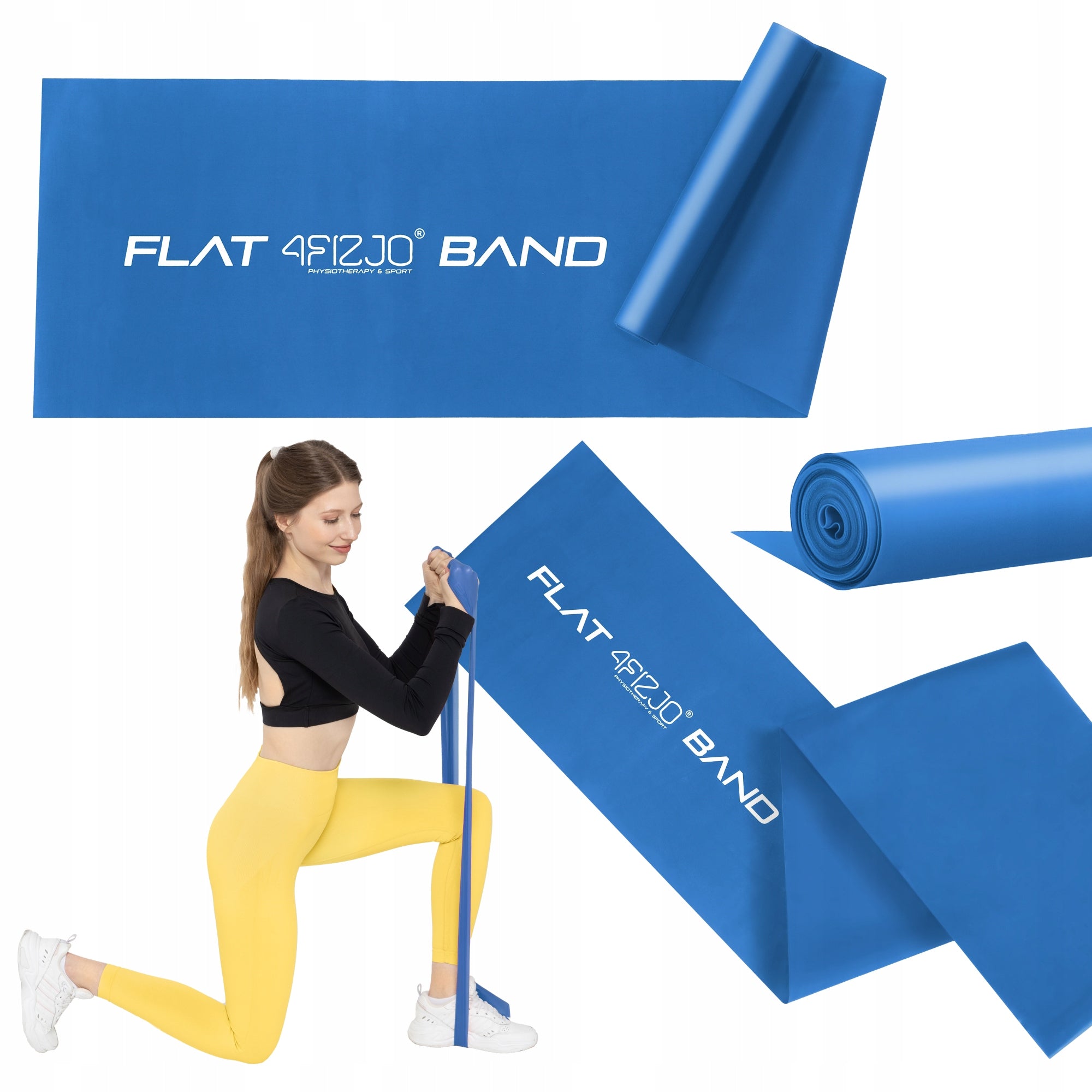 RUBBER TAPE REHABILITATION EXERCISE STRETCHING FLAT BAND 2M STRONG RESISTANCE 4/7