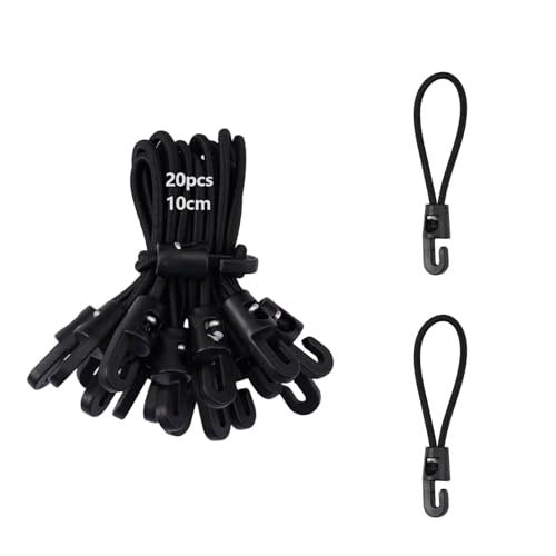 RUBBER TENSIONERS WITH HOOKS FOR TENT TARPAULINS 10 CM 20 PCS. plastic Manufacturer code Producent niezależny