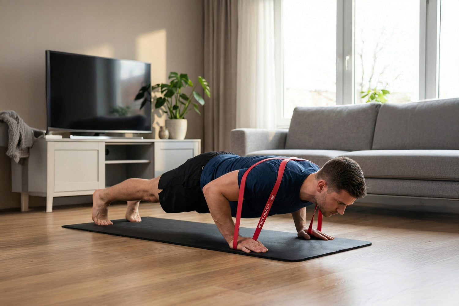 RUBBER TRAINING POWER BAND FITNESS RESISTANCE BANDS 4 PCS 2 – 40 KG Manufacturer code BLF-09
