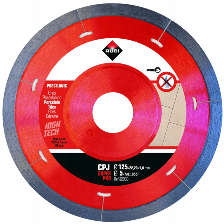 RUBI CPJ 125 SUPERPRO DIAMOND BLADE FOR STONEWARE
