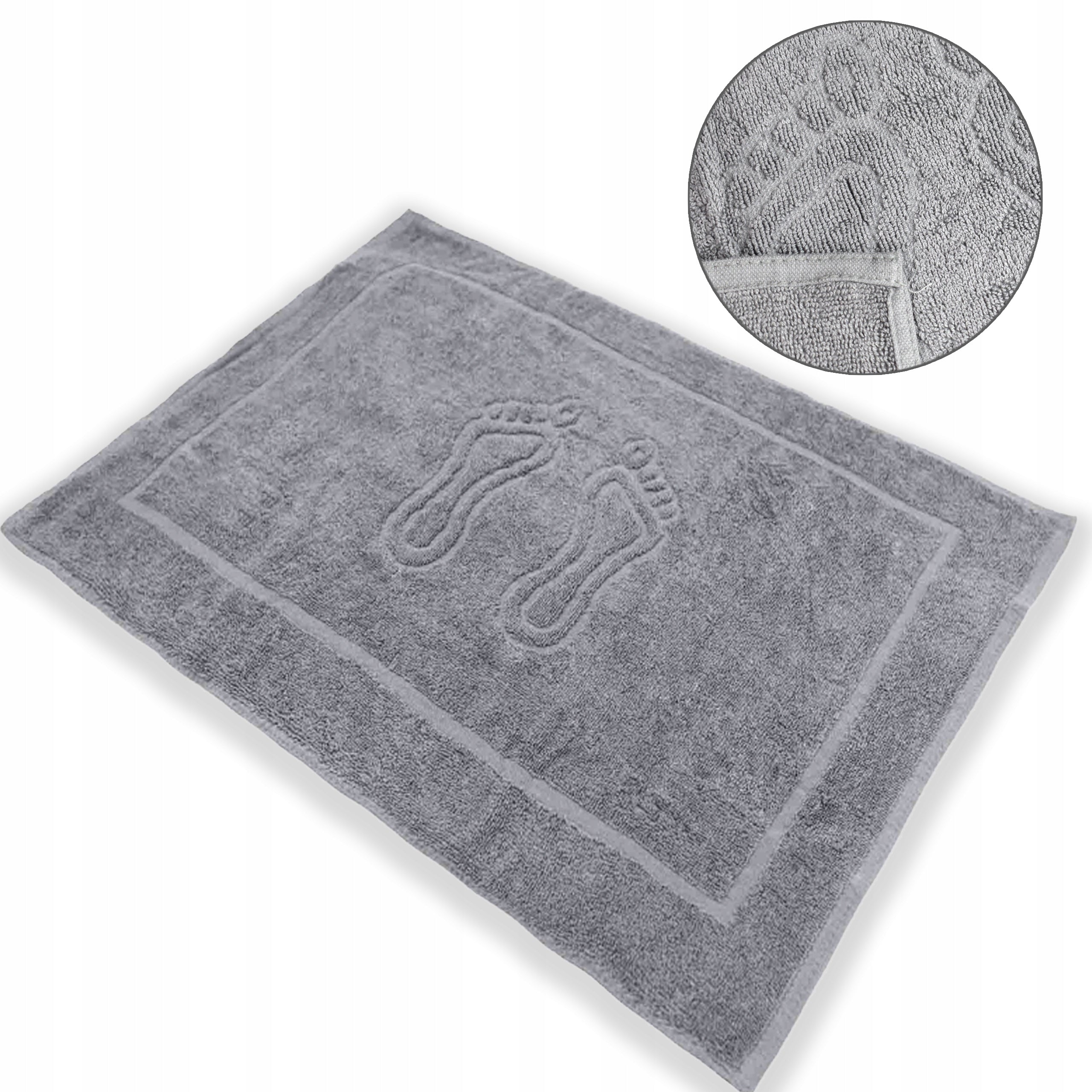 RUG BATHROOM TOWEL HOTEL FOOT MAT 50X70cm COTTON DEW Grey