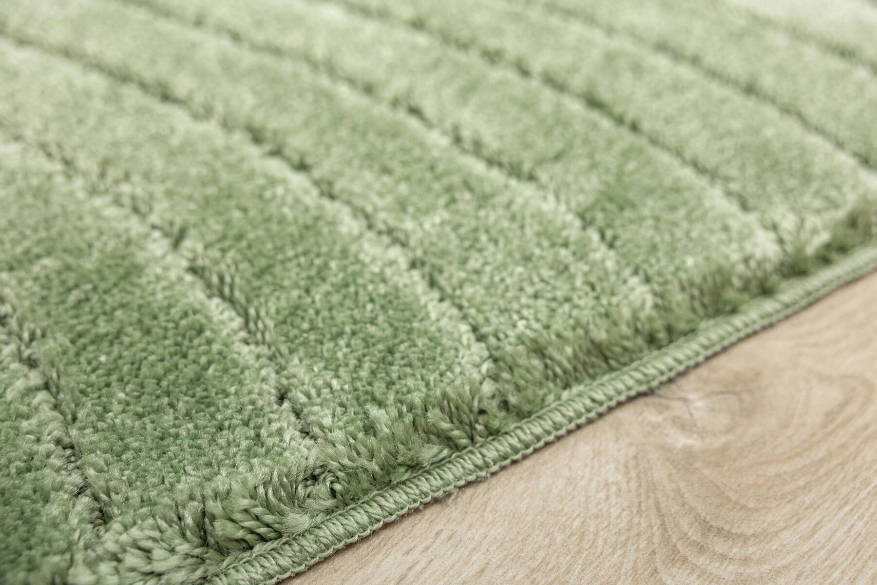 RUG FOR BATHROOM KITCHEN NON-SLIP GREEN IN WAVES MAT SARA 50x80 cm Thickness 25 mm