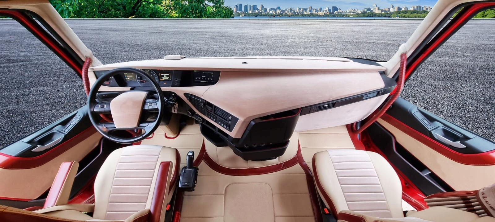 RUGS FLOOR MAT VOLVO FH4 FH5 SKAJ ECO LEATHER MNW P+L+ŚR Manufacturer's catalog number M1