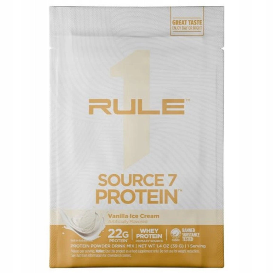 RULE1 SOURCE7 Protein 39 g Vanila Ice Cream Sample Sachet WPC WPI