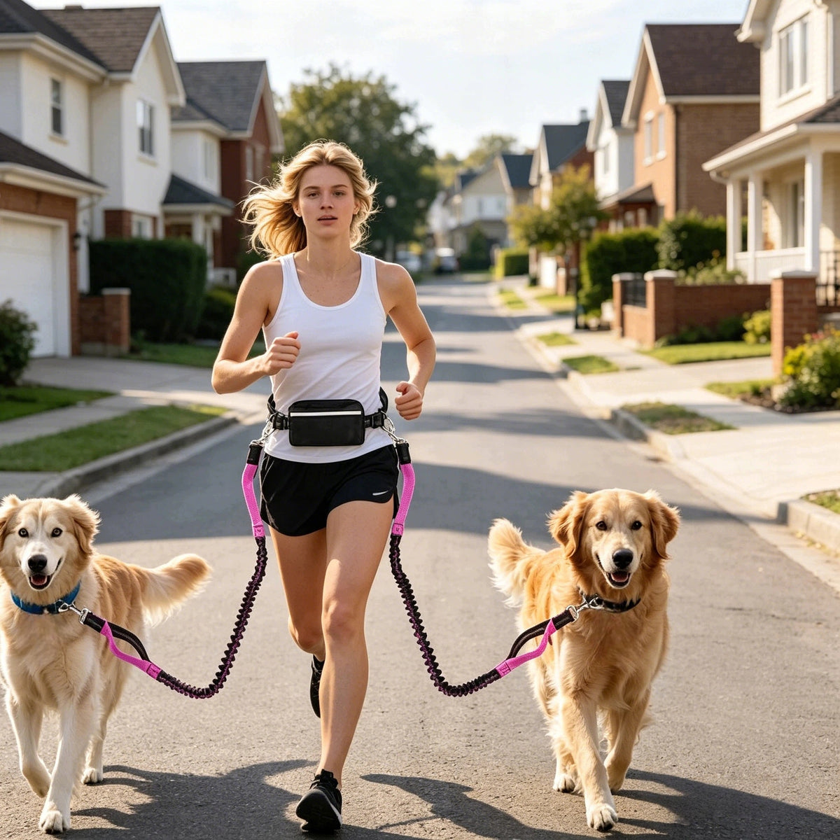 RUNNING LEASH WITH DOG HIP BELT KIDNEY CUSHIONING FOR ACCESSORIES Manufacturer code Smycz do biegania z psem