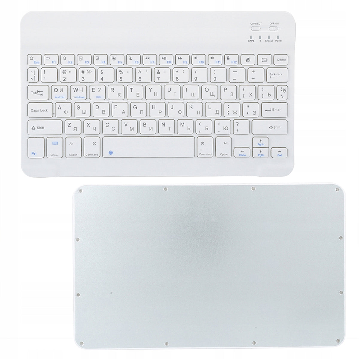 RUSSE KEYBOARD WITH WIRELESS CASE MINI SLIM BLUETOOTH USB Batteries included no