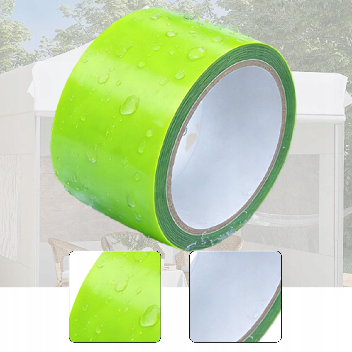 RV Awning Repair Tape High Adhesion Sealing Quick Fix Cold Resistant Green Packaging status original