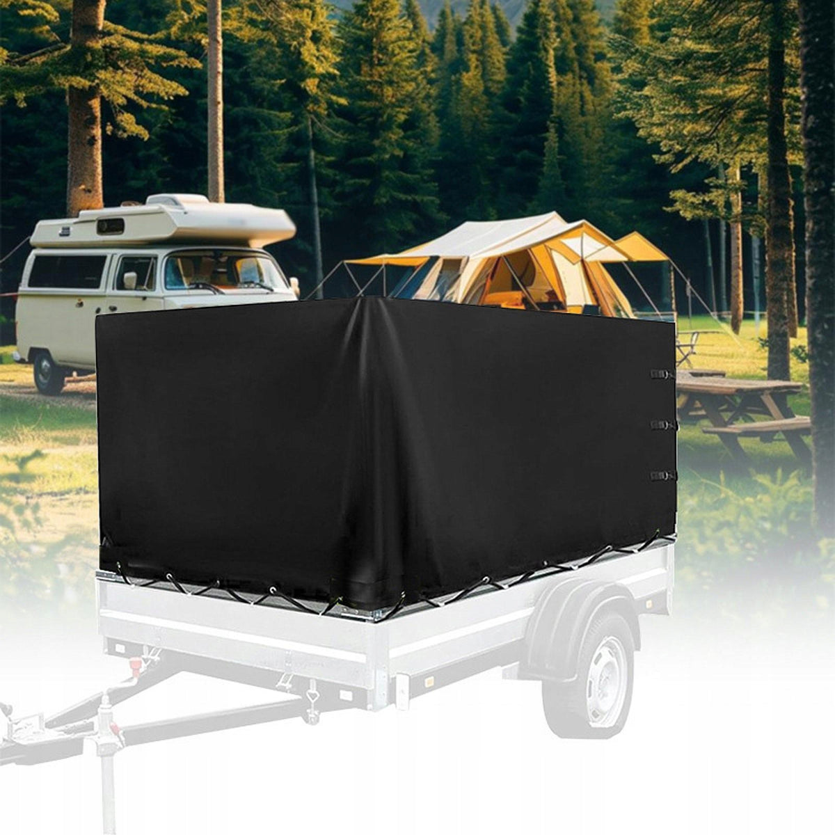 RV Campers Cover,All Weather Protection Rainproof Oxford Shade Shield 420D
