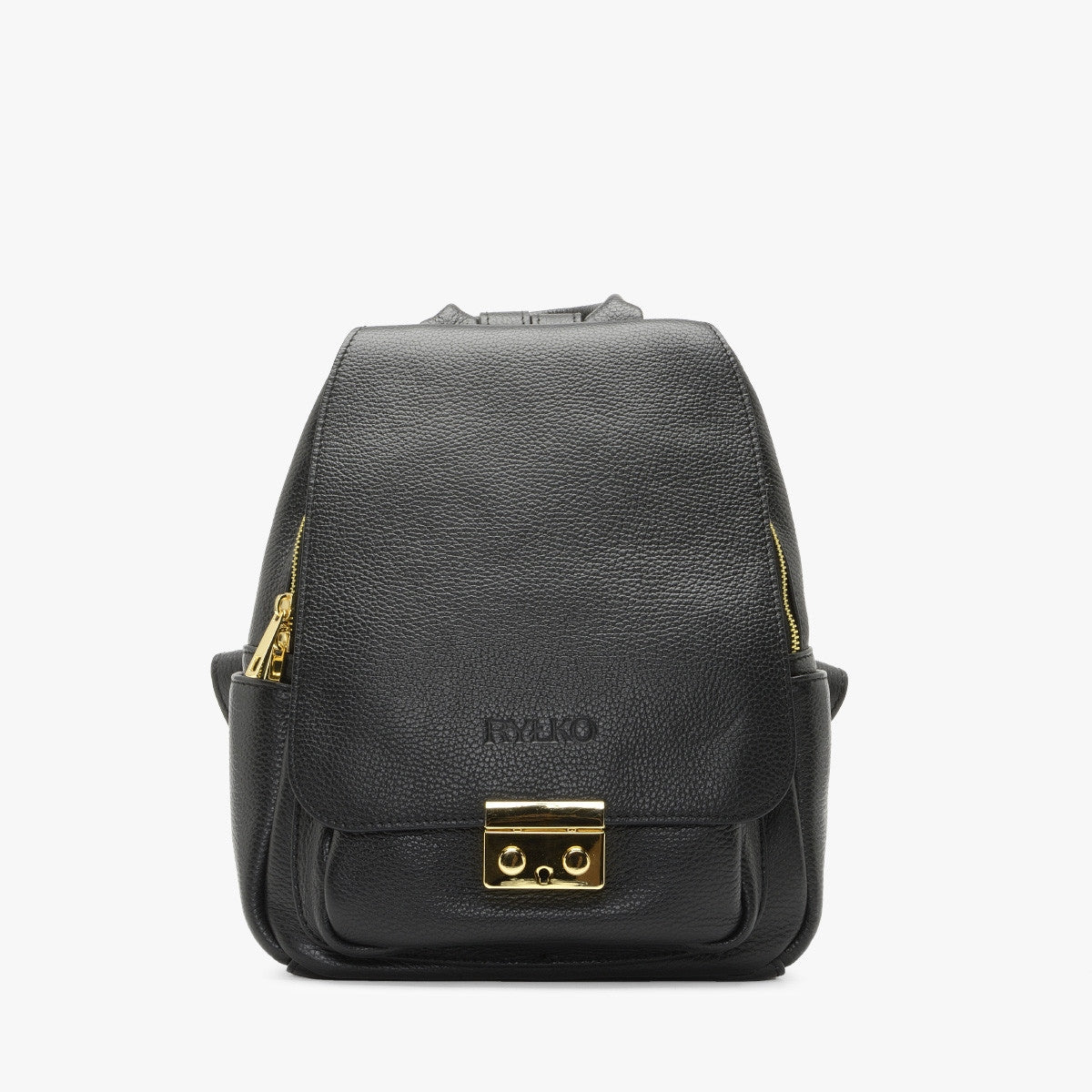 RYŁKO Black women's backpack with flap Manufacturer code 5902867497991