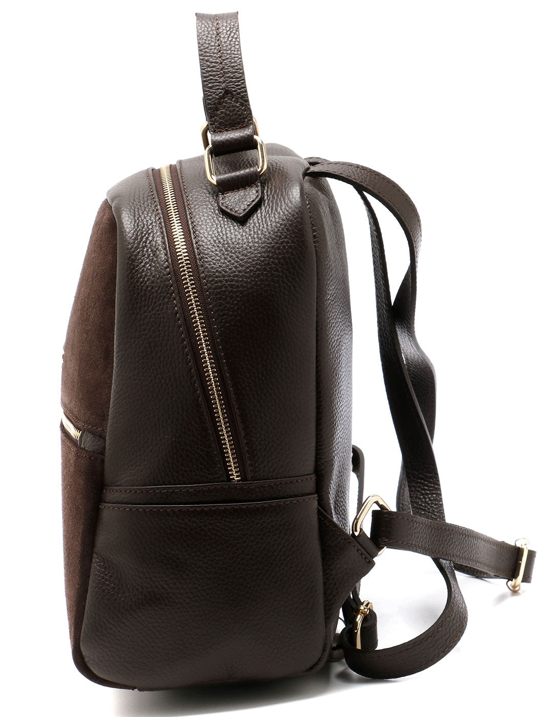 RYŁKO Brown leather backpack of medium size Manufacturer code R41006TB-2LK