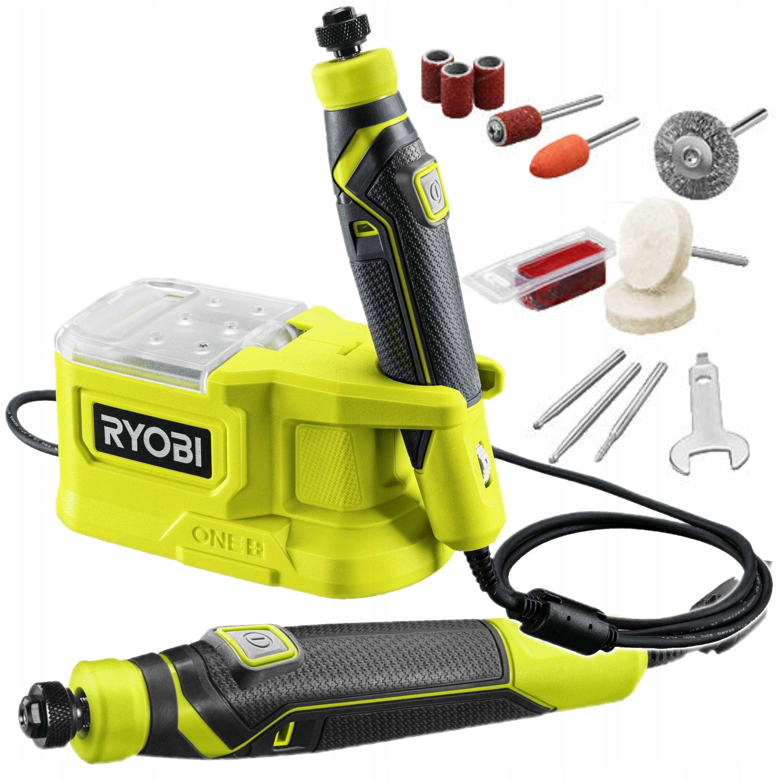 RYOBI MINI MULTIFUNCTION GRINDER AKUM 18V+ACCESSORIES RRT18-0