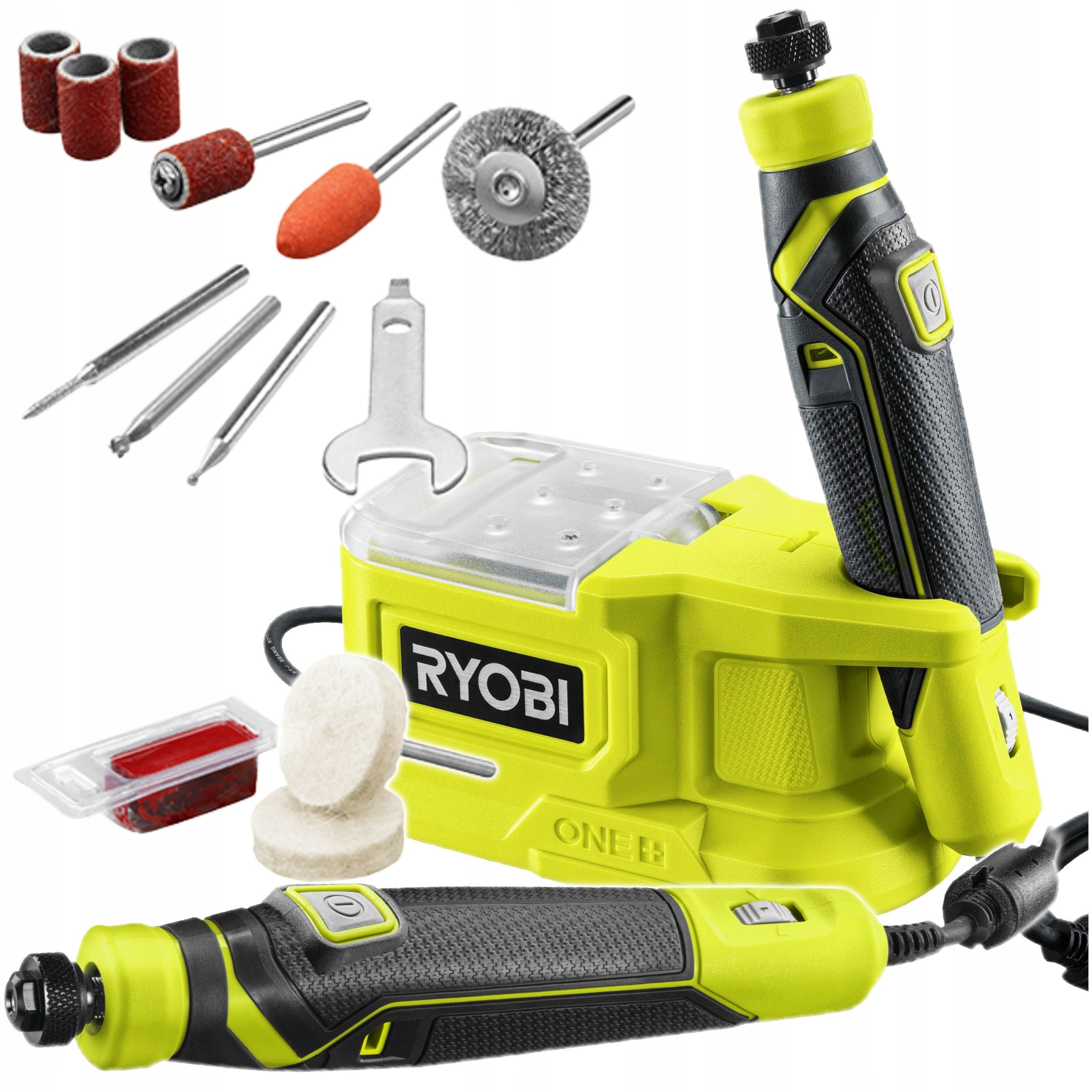 RYOBI MINI MULTIFUNCTION GRINDER AKUM 18V+ACCESSORIES RRT18-0