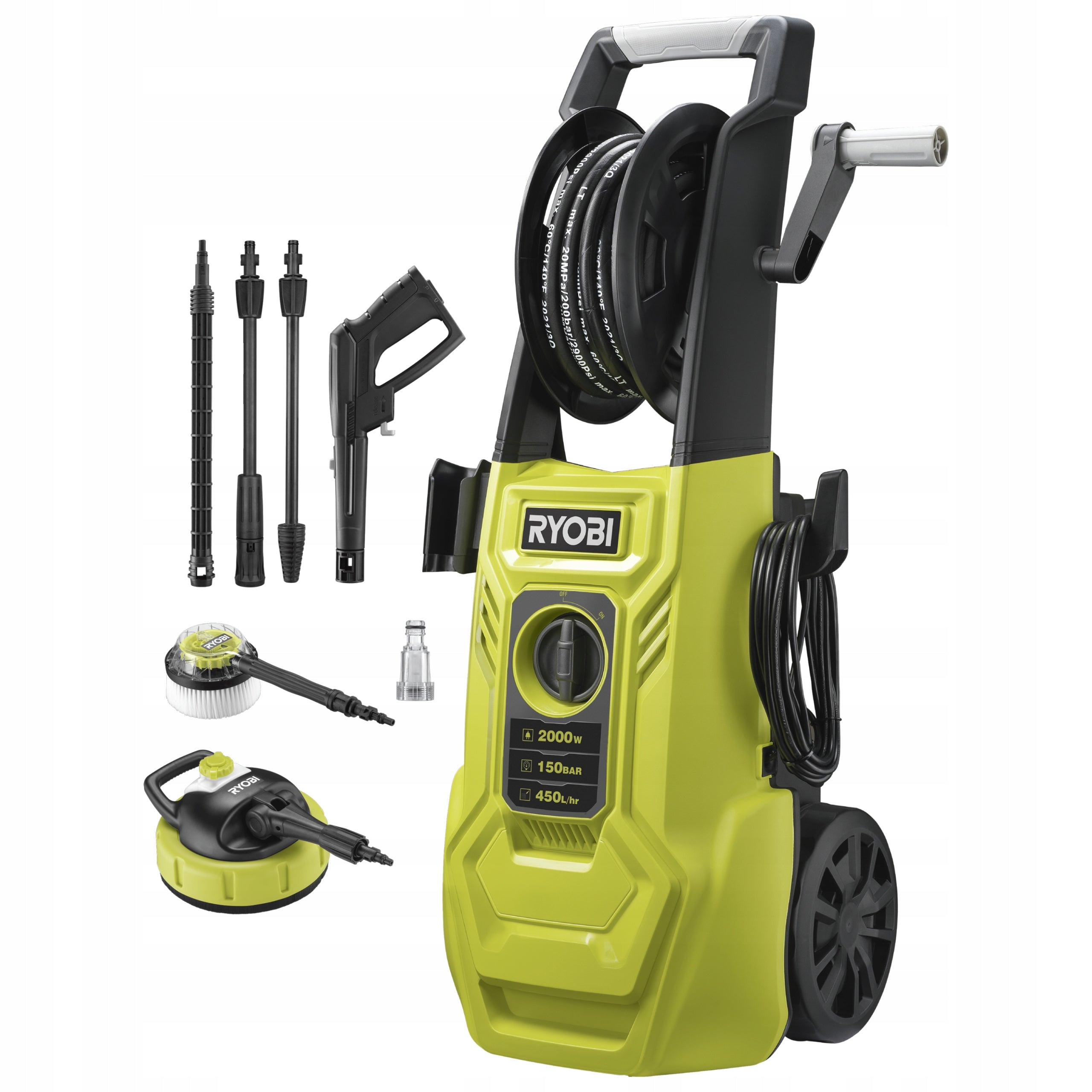 RYOBI PRESSURE WASHER RY150PWA HOSE 8M 20000W 150BAR HIGH PRESSURE Packaging status original