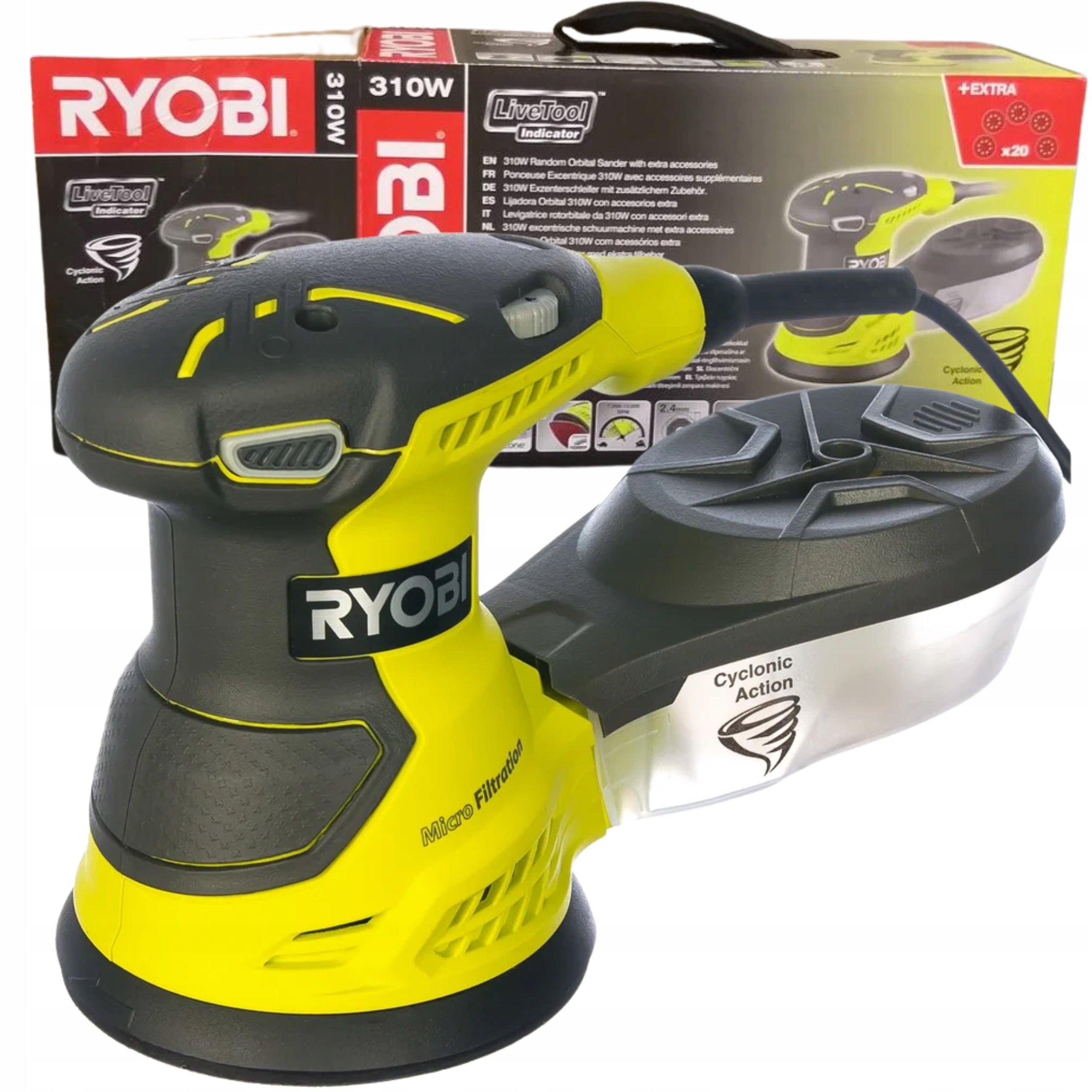 RYOBI ROS310-SA20 5133003616 ECCENTRIC GRINDER 310W 125mm 12000rpm