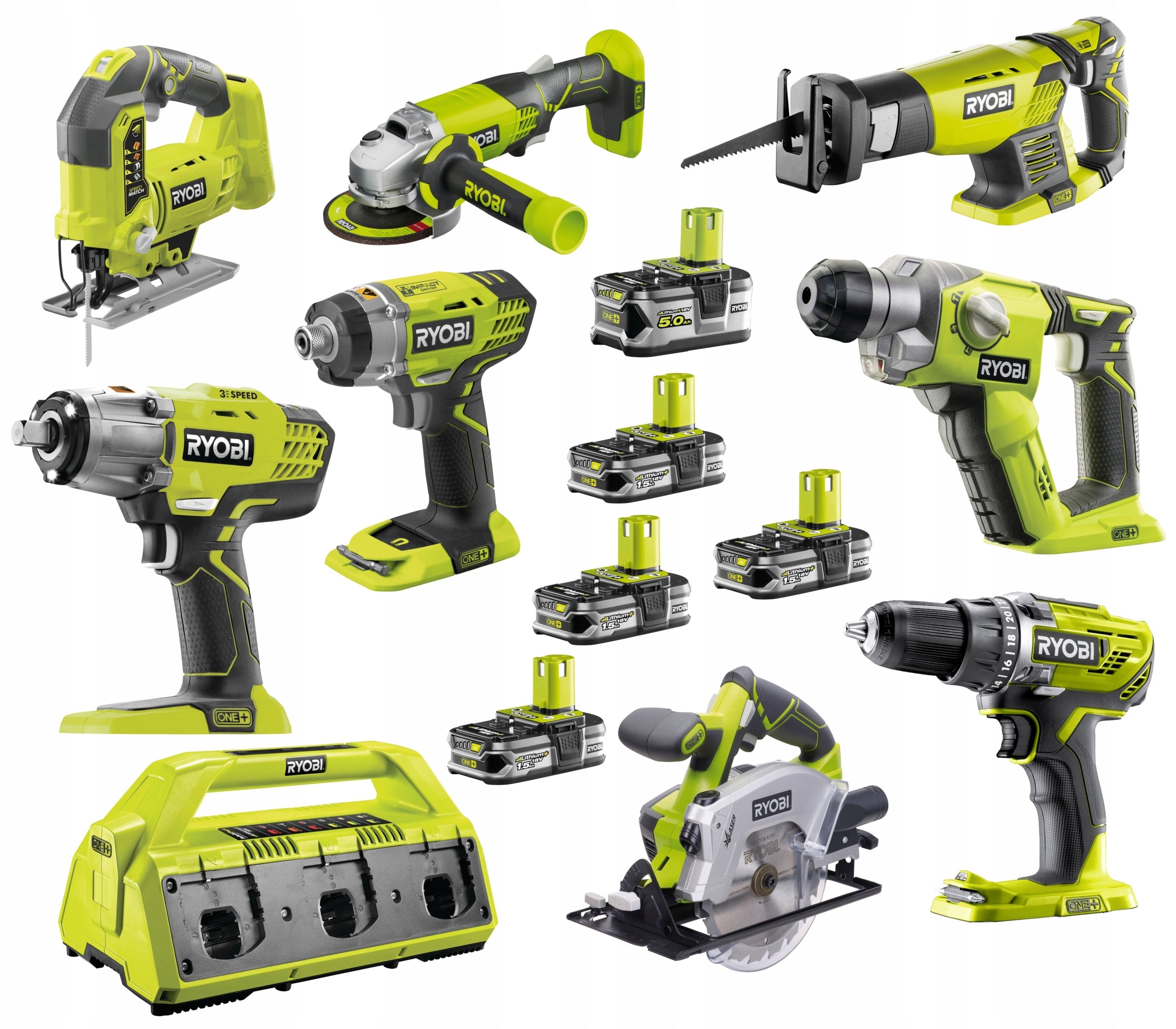 RYOBI TOOL SET COMBO SCREWDRIVER KEY 5xAKUM