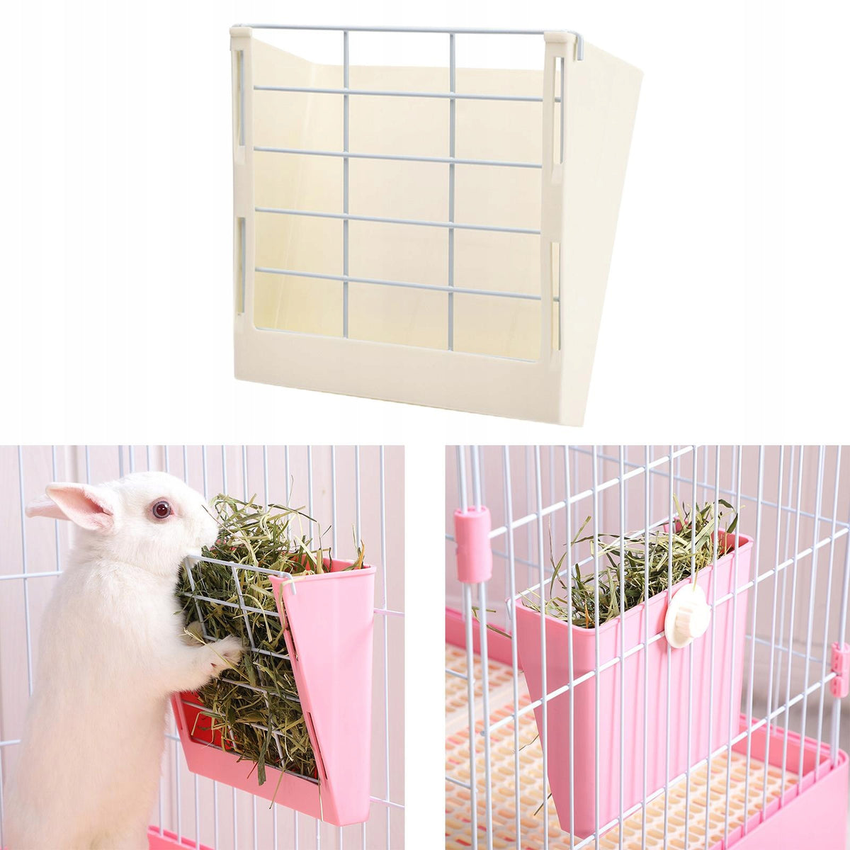 Rabbit Bunny Hay Feeder Cage Hay Rack Manger Premium Quality ,Easy to White Packaging status original