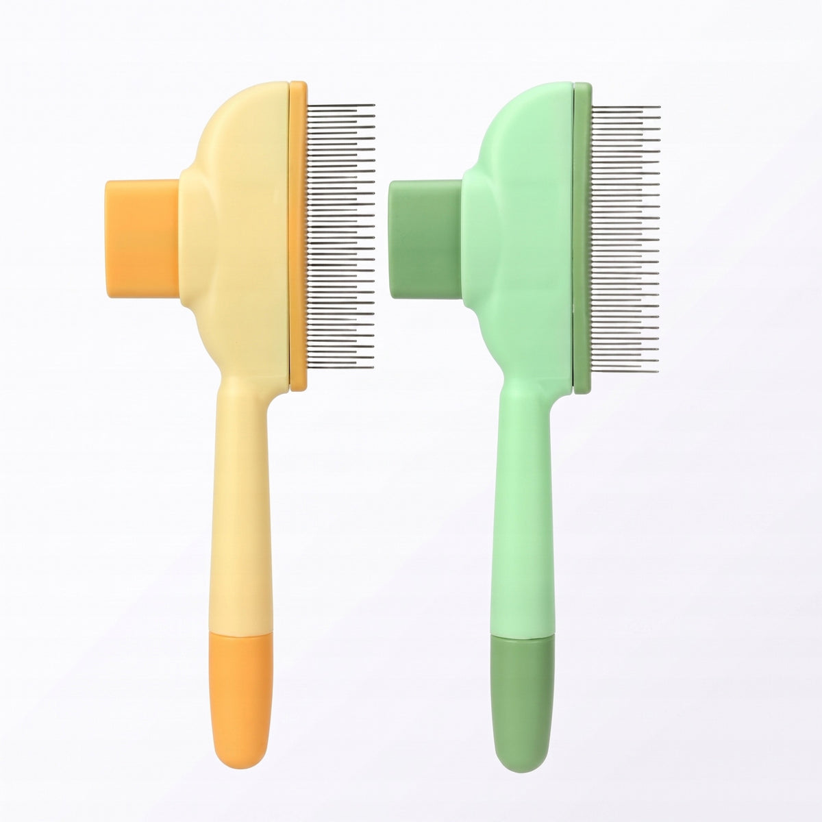 Rabbit Cat Dog Brush for Self-Cleaning Hair with Button 2 Pcs Packaging status original