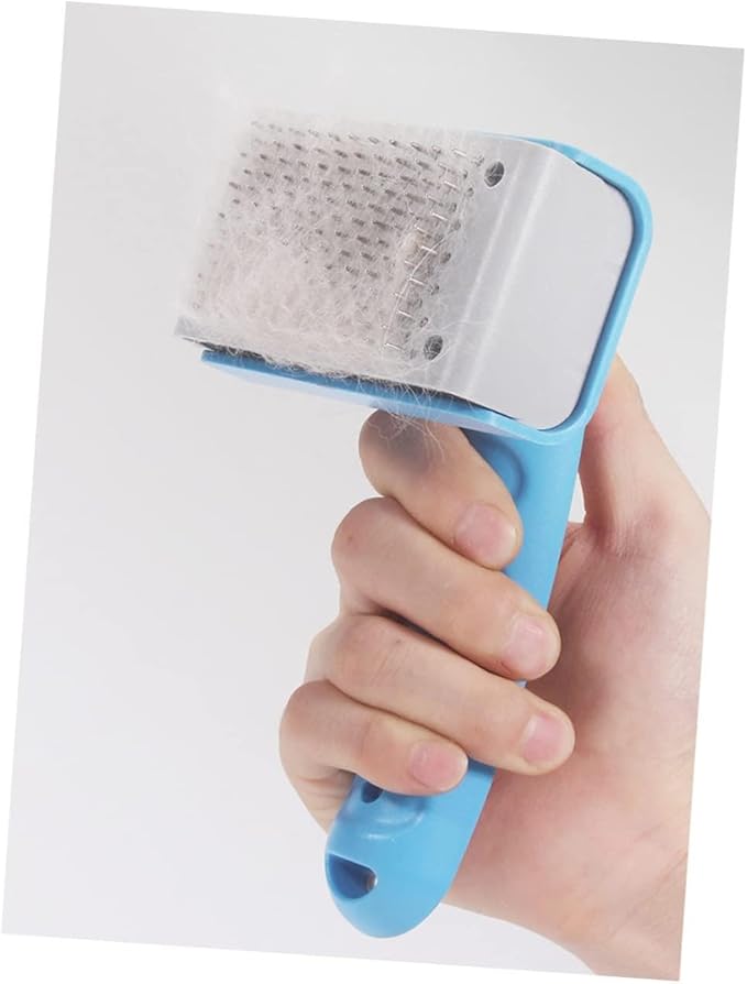 Rabbit Cat Dog Brush for Self-Cleaning Hair with Button