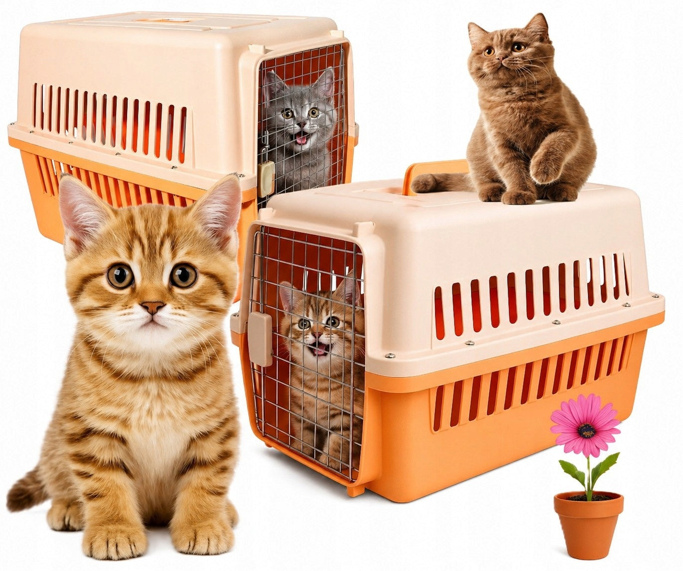 Rabbit Dog Cat Transporter Travel Cage Playpen Large Sturdy Box