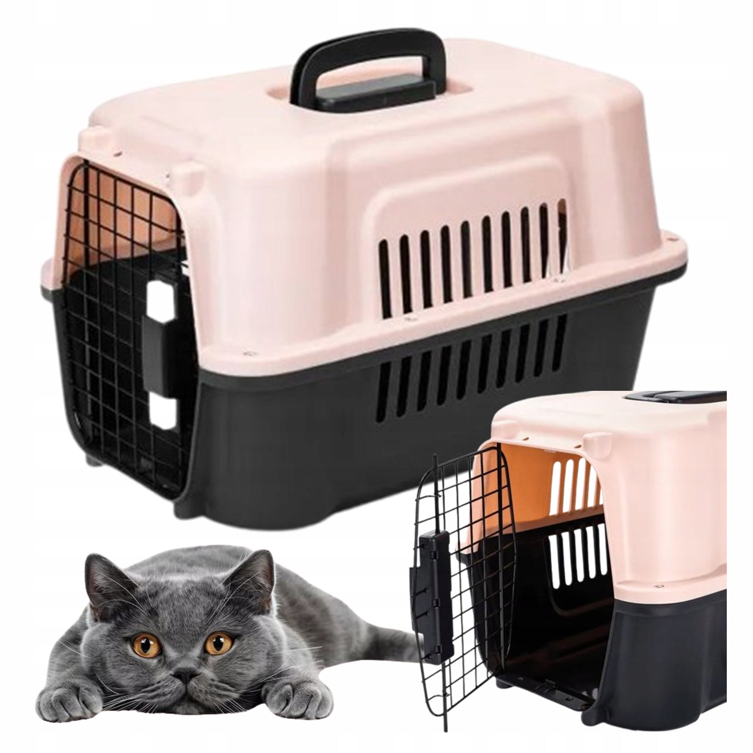 Rabbit Dog Cat Travel Transporter Cage Box 58 x 37 x 37cm Nobleza Product width 37 cm