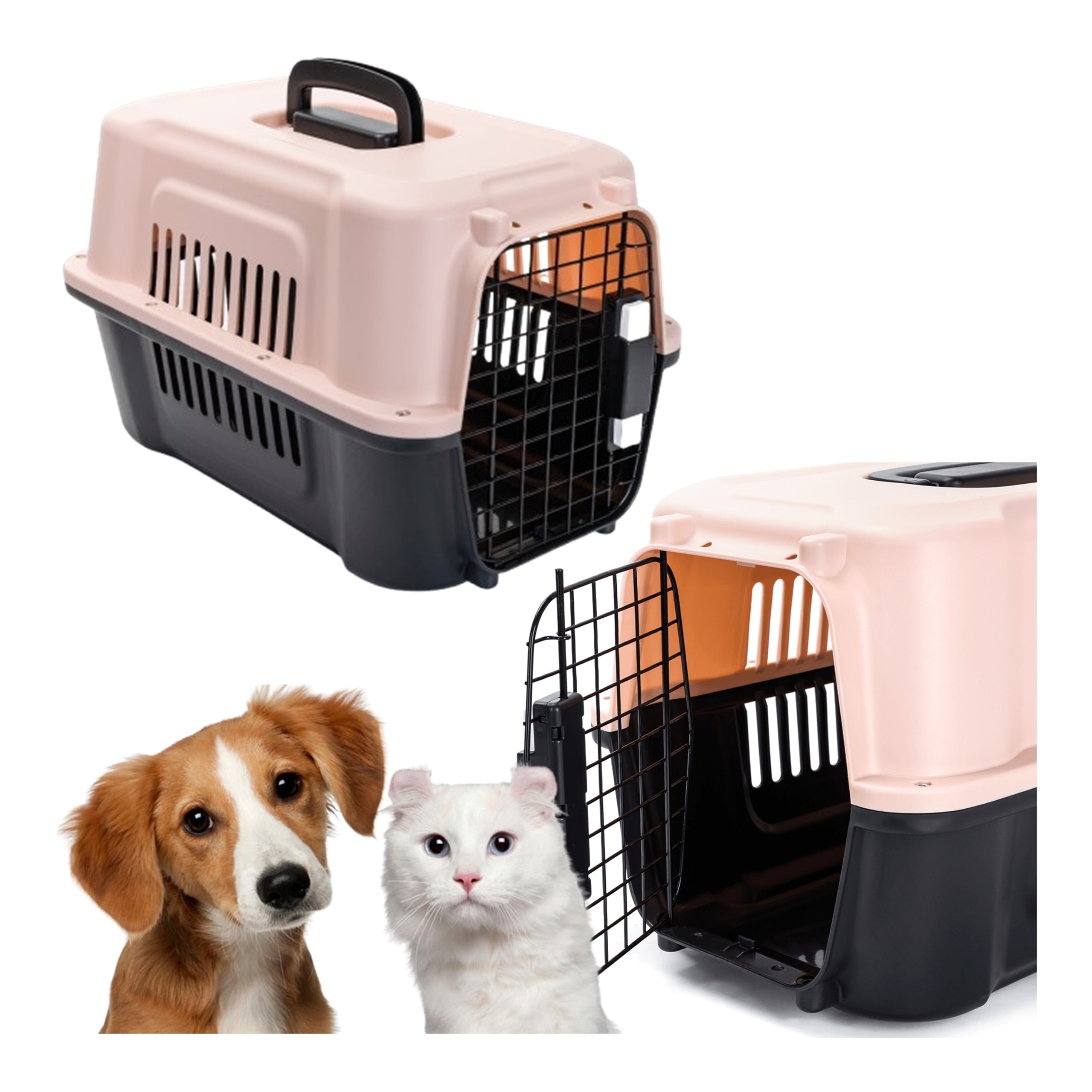 Rabbit Dog Cat Travel Transporter Cage Box 58 x 37 x 37cm Nobleza