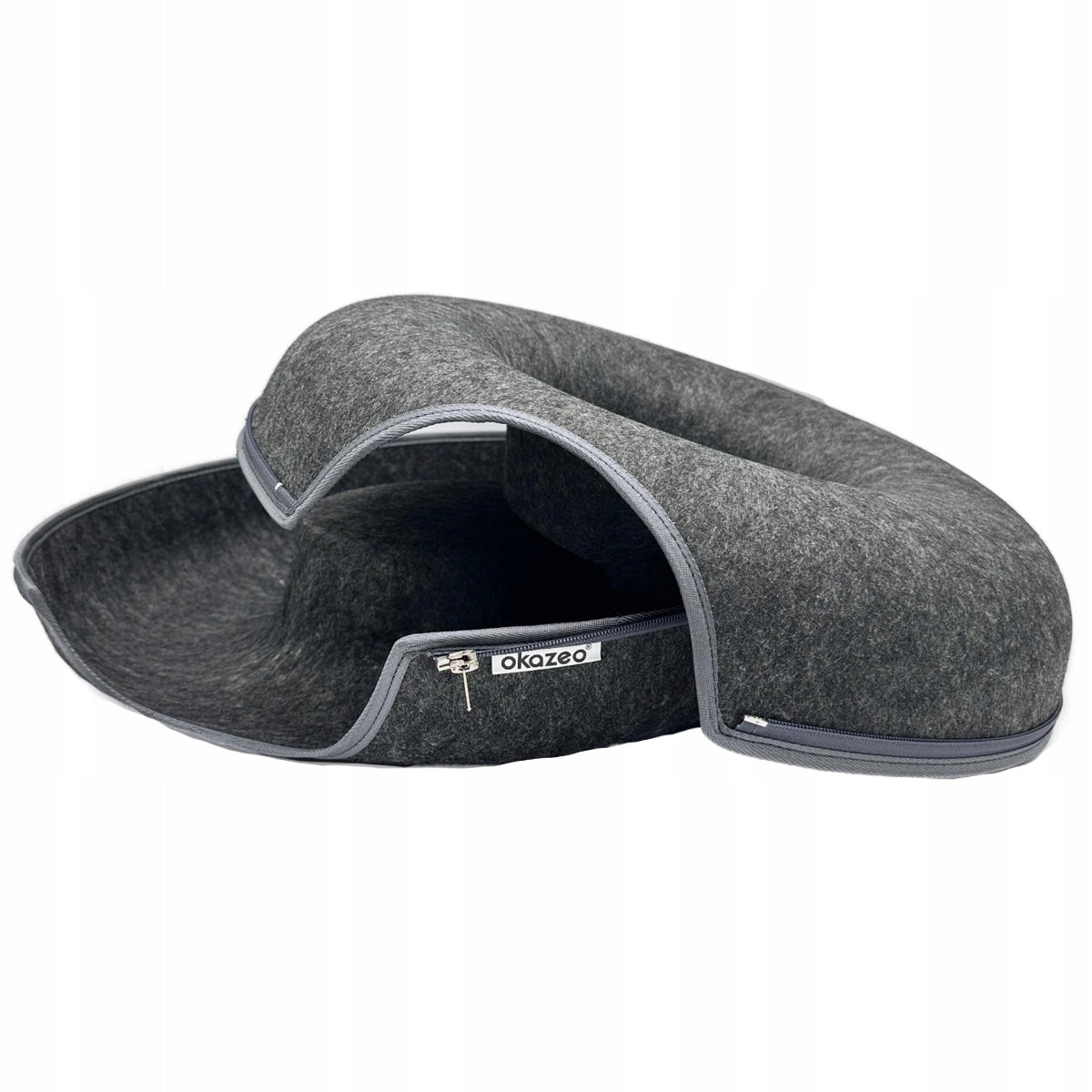 Rabbit cat bed tunnel felt house two-piece round donut Trade name Legowisko dla kota tunel domek filcowy dwuczęściowy okrągły donut pączek