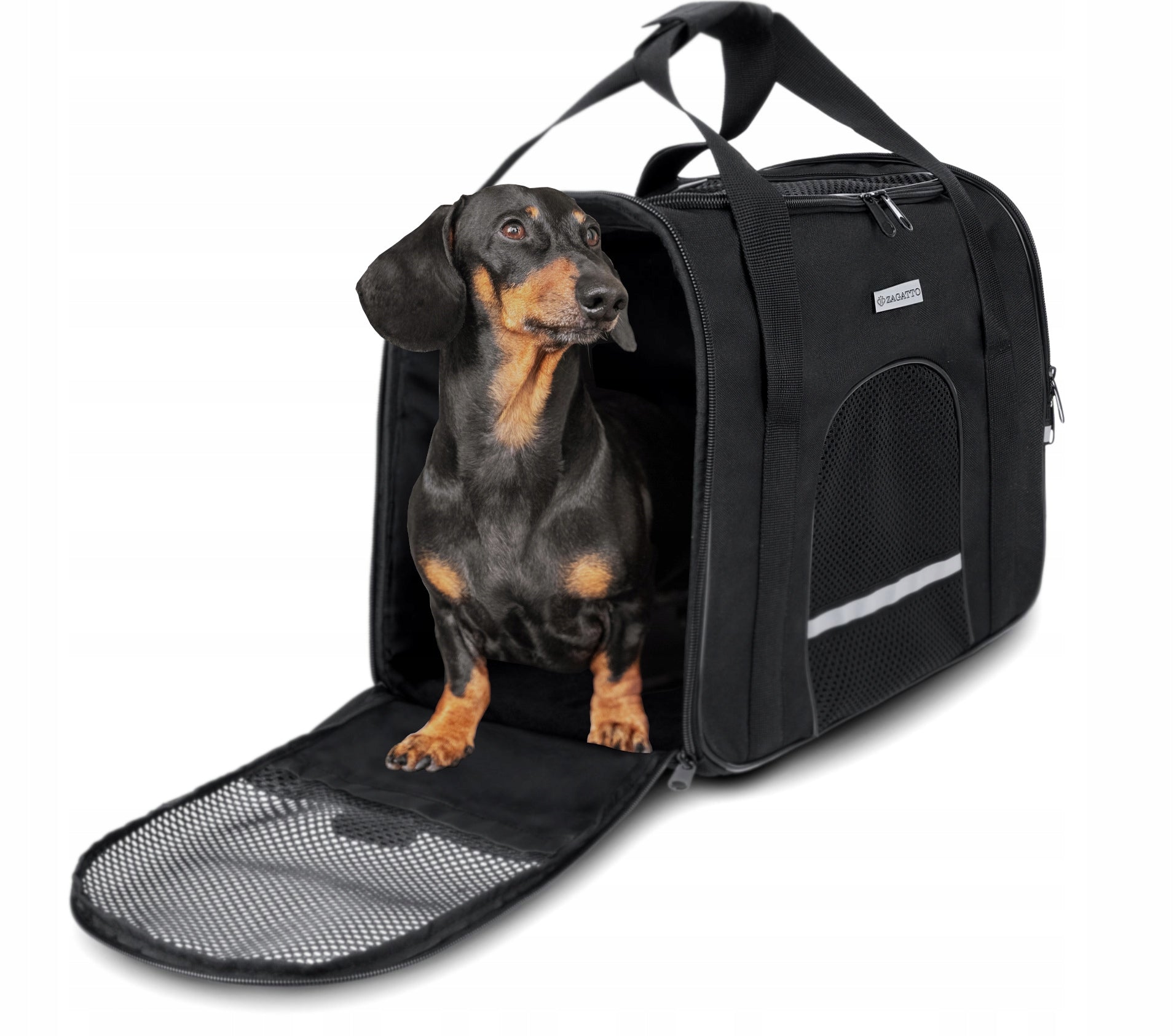 Rabbit dog cat transporter cage playpen large black comfortable ZAGATTO Product height 36 cm