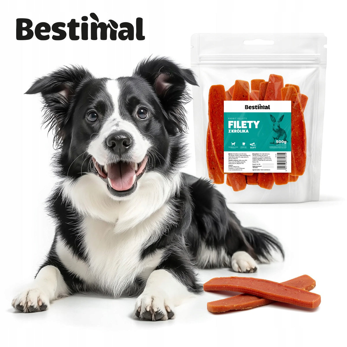 Rabbit fillets 500g- SOFT DOG TREAT - TREATS Brand Bestimal