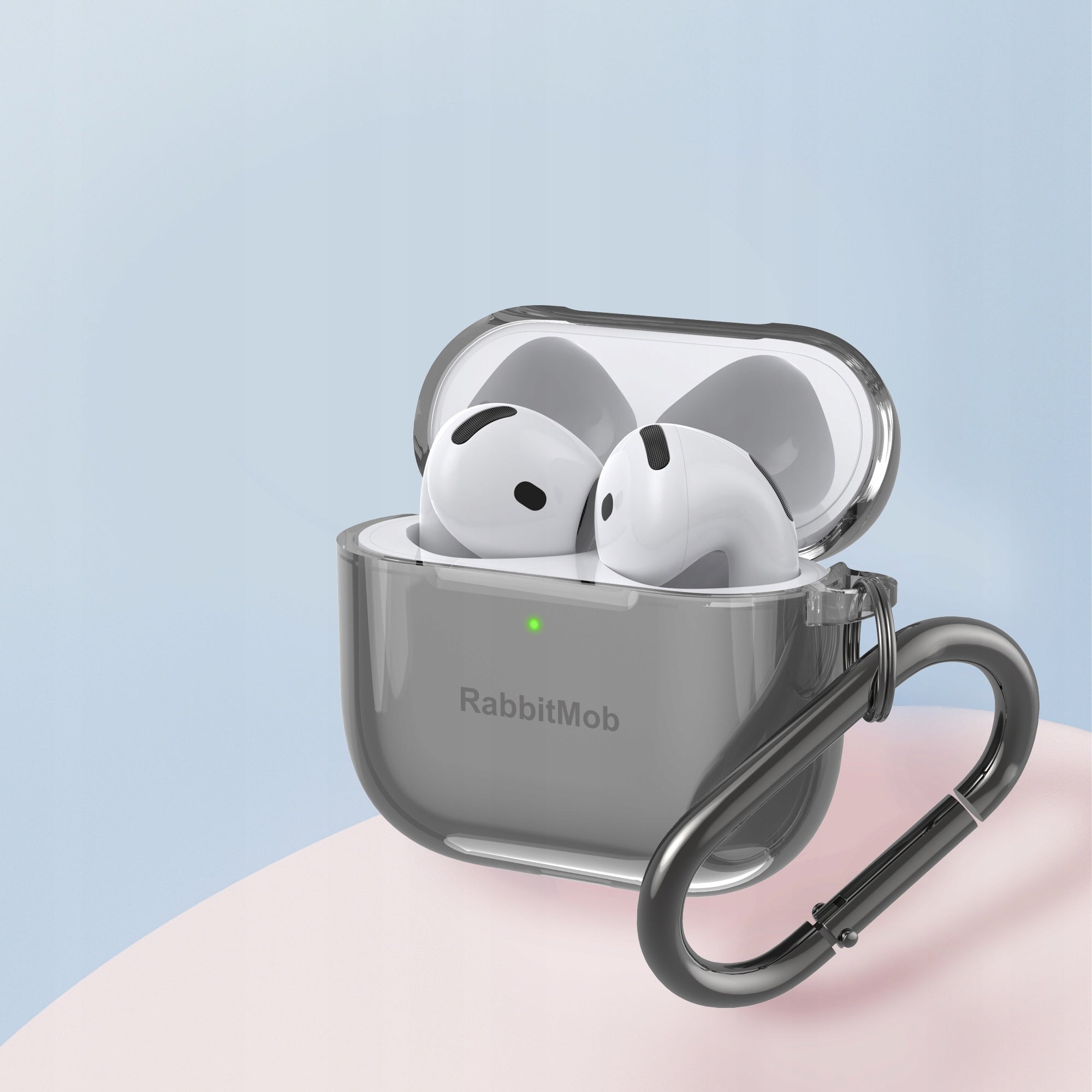 RabbitMob Case for Apple AirPods 4, PREMIUM TPU, Cover, Case | Black Manufacturer code etui na słuchawki CS002