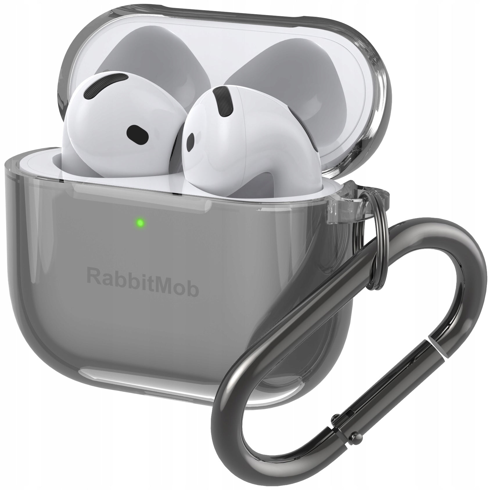 RabbitMob Case for Apple AirPods 4, PREMIUM TPU, Cover, Case | Black