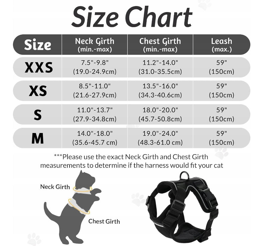 Rabbitgoo harness + leash for cat r.M Brand Rabbitgoo