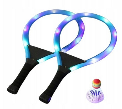 Rackets Pallets Babington Beach Tennis Badminton Glowing LED + 2 DARTS Model LED