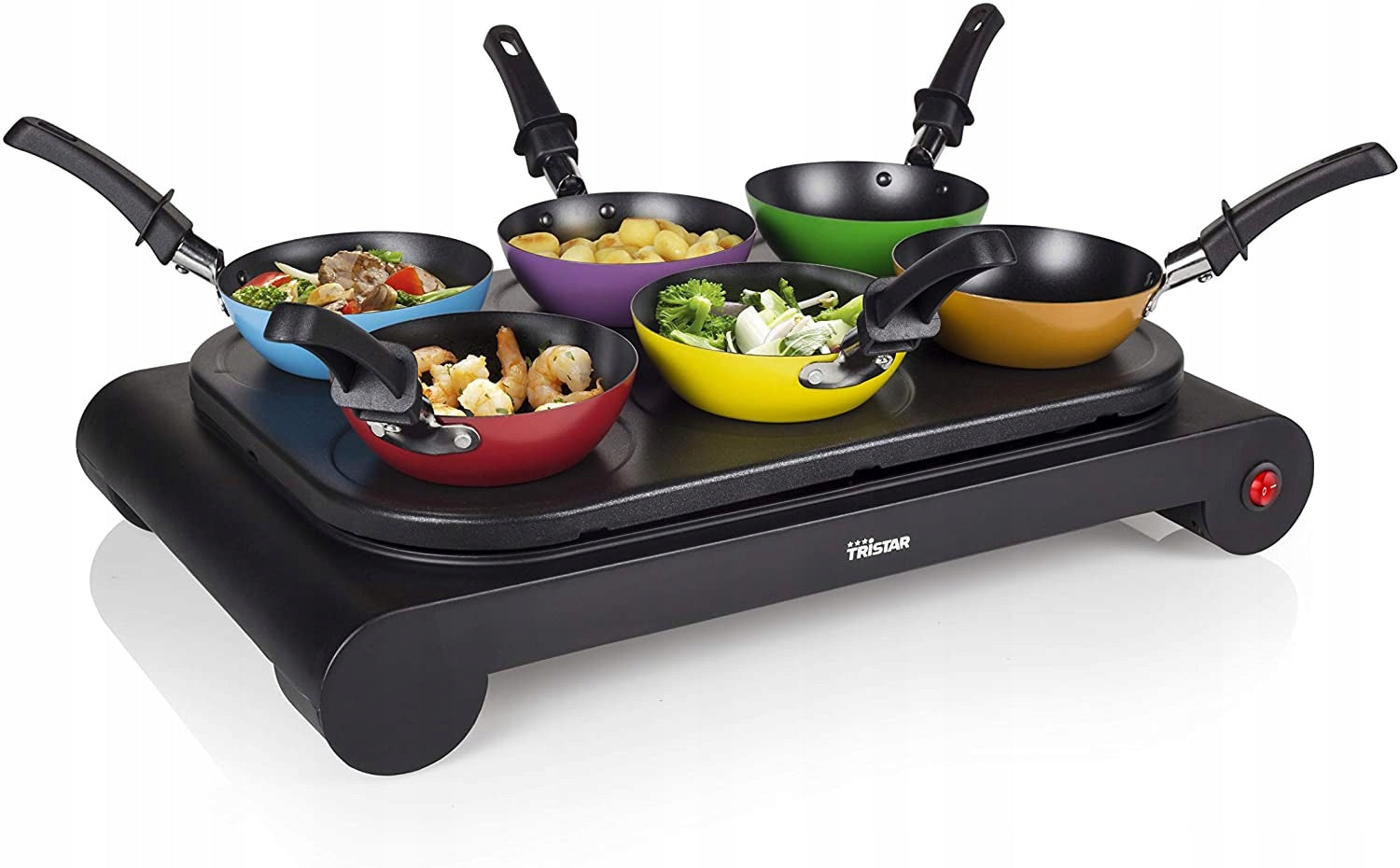 Raclette Electric Grill PLATE mni WOK for 6 people Pancakes Squares Power rating 1000 W
