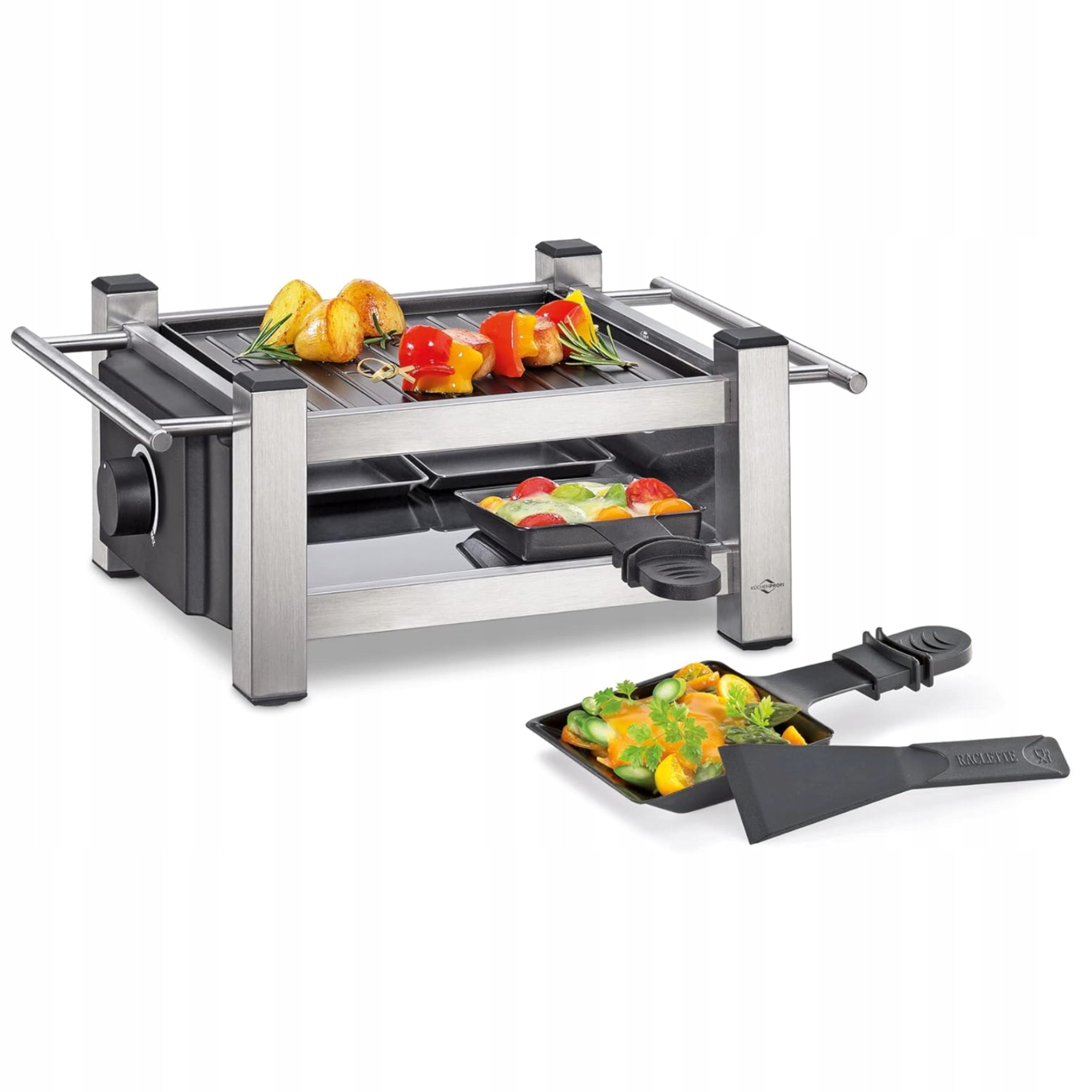 Raclette For 4 People KÜCHENPROFI TASTE 4–Grill Electric+Patelenki Set