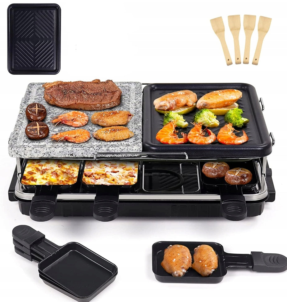 Raclette electric grill HENGOO SC-507-1 black 1300 W