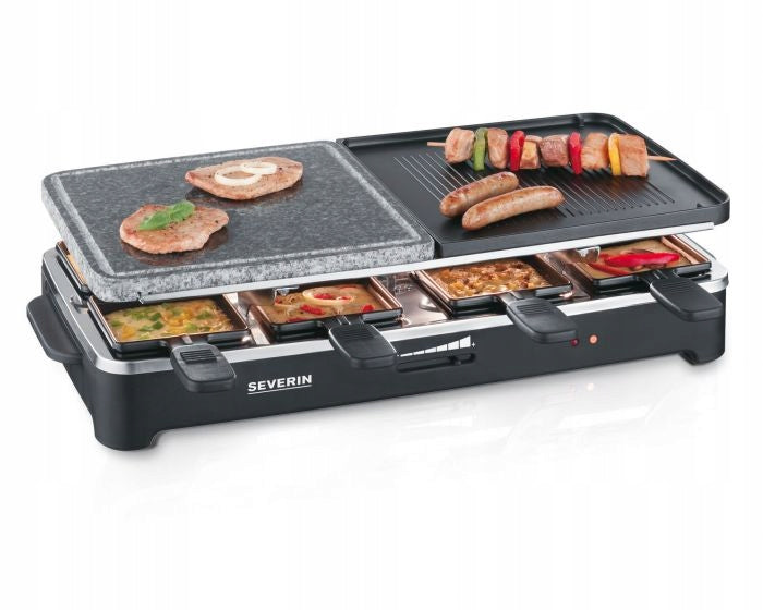 Raclette electric grill Severin RG 9645 black 1400W plate stone Packaging status original