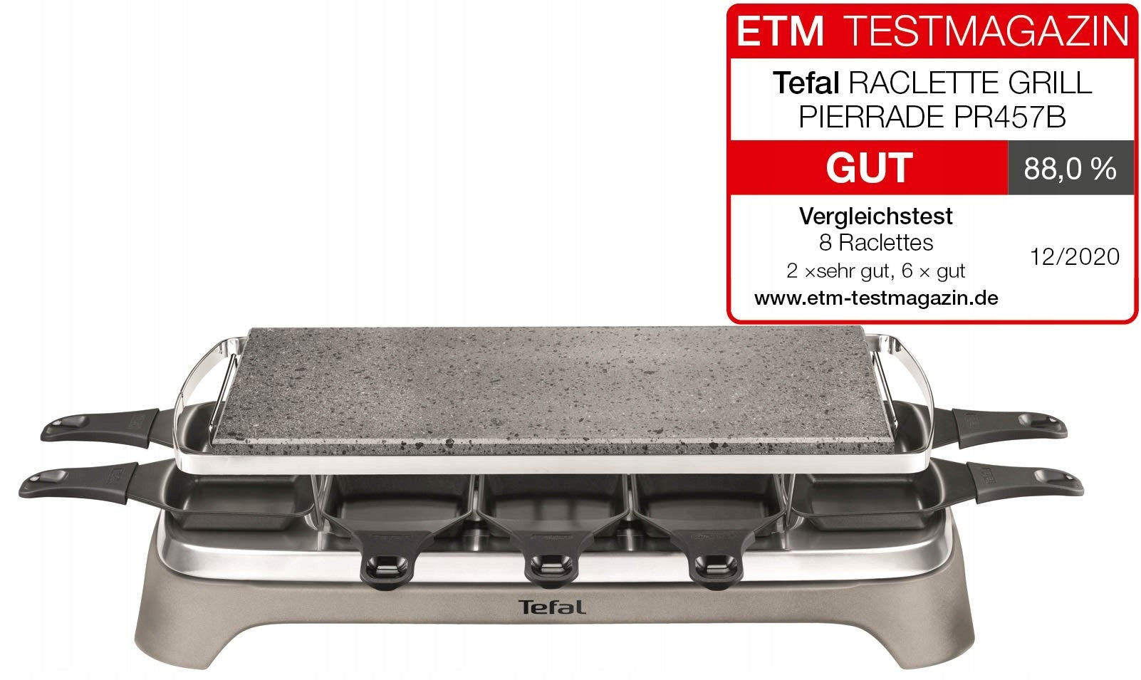 Raclette electric grill Tefal Pierrade black 1350 W Power rating 1350 W