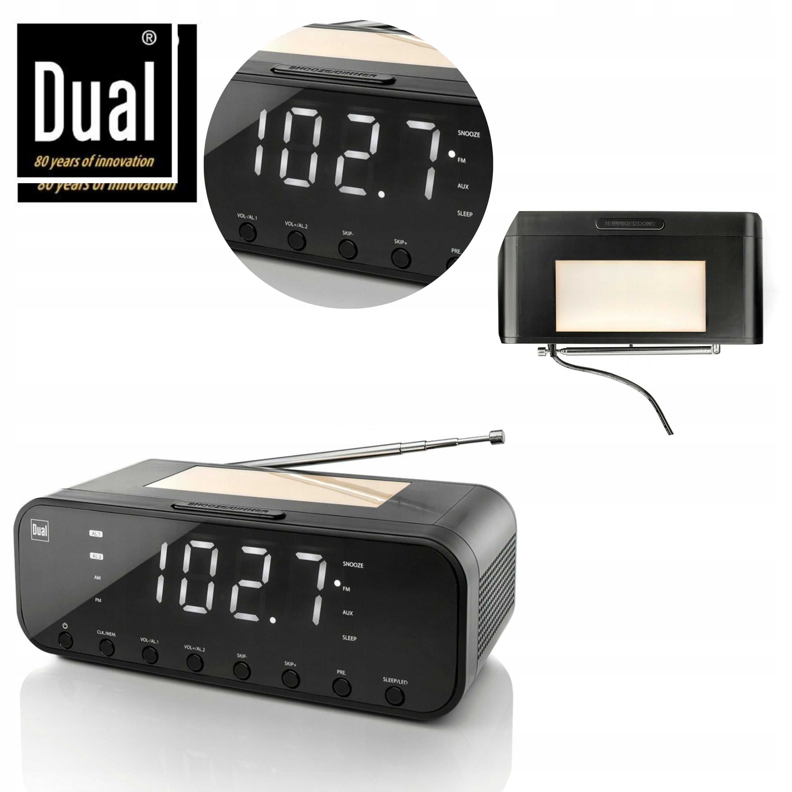 Radio Alarm Clock Night Light USB Charger Clock Radio Manufacturer code WL 4