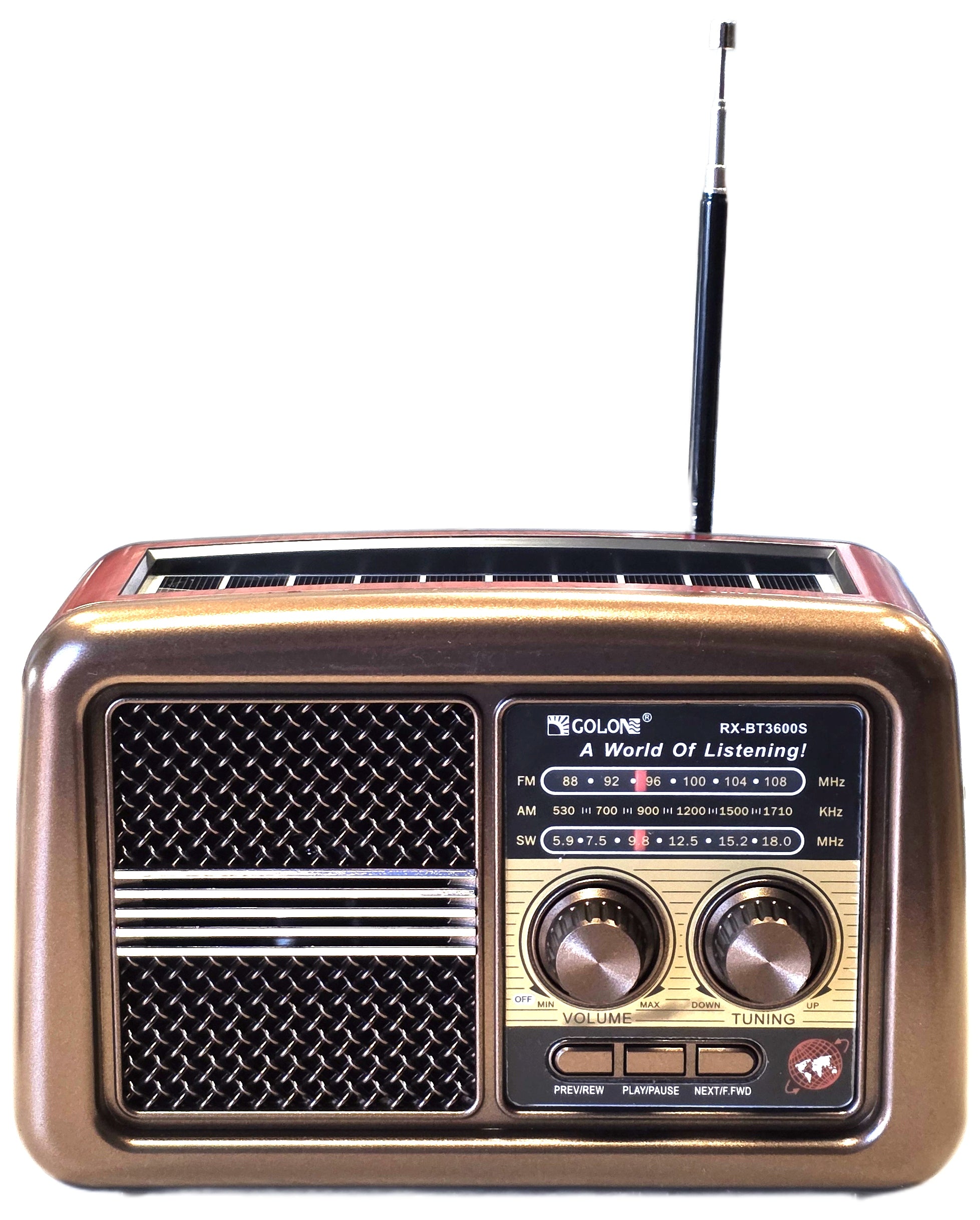 Radio Aurora RetroAudio RX-BT3600S FM Network-Battery SOLAR FLASHLIGHT Packaging status original