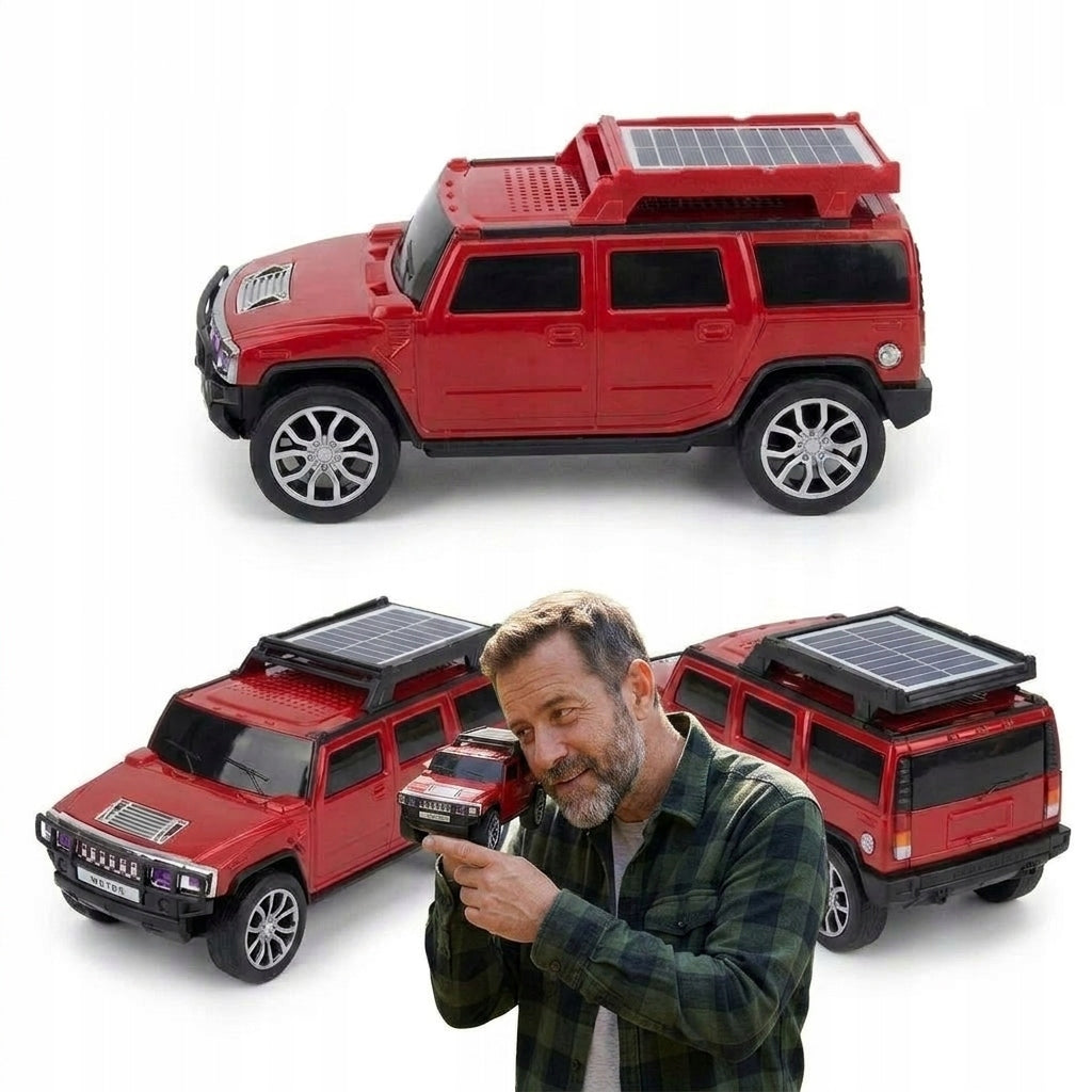 Radio Car Shaped Speaker Large Auto Solar Antenna Bluetooth Speaker