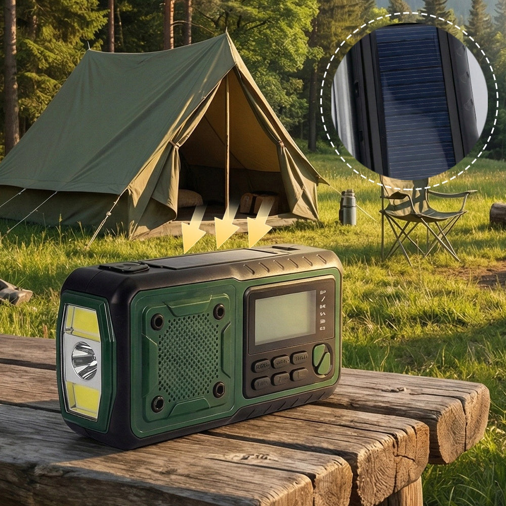 Radio Crank Portable Solar Dynamo Emergency Flashlight Powerbank 4000mah Manufacturer code Radio Przenośne Solarne