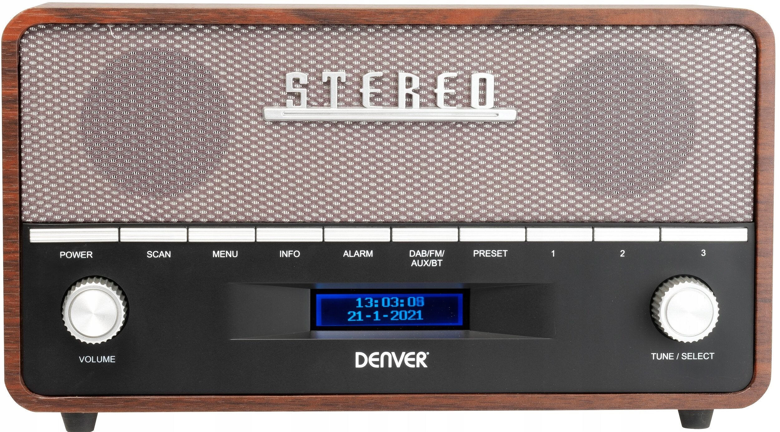 Radio DENVER DAB-36 Brown Brand Denver