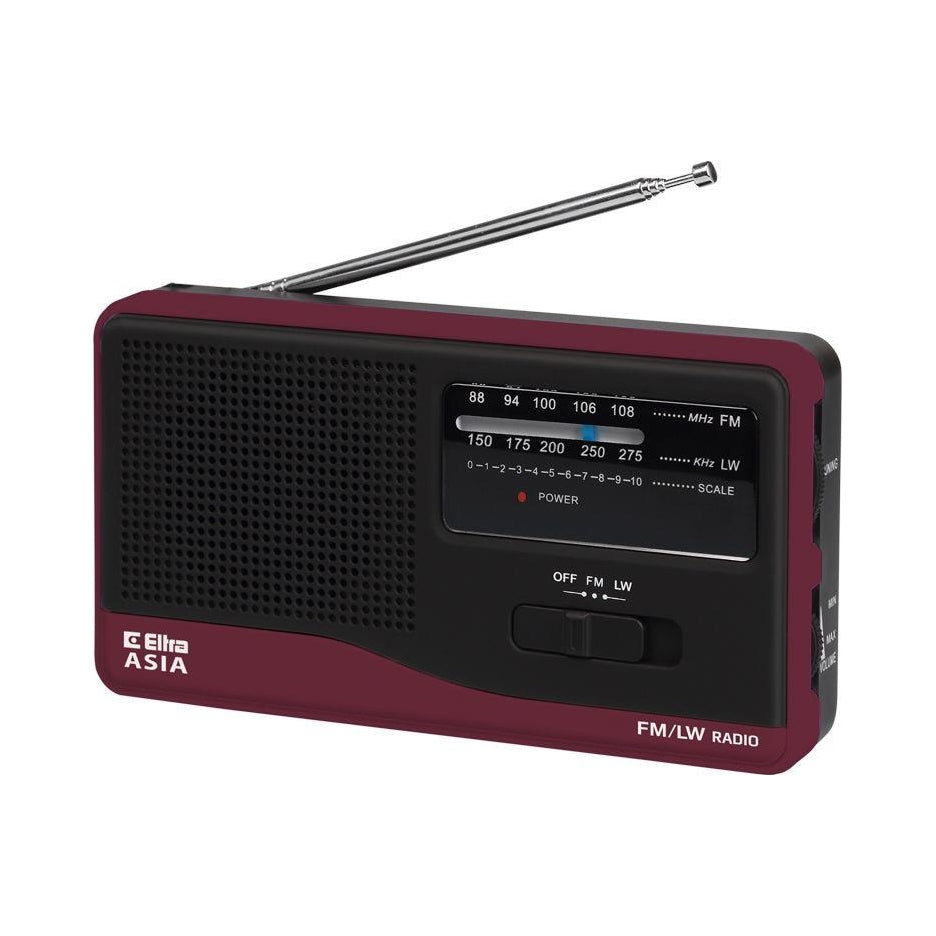 Radio Eltra Asia black FM LW battery powered telescopic antenna